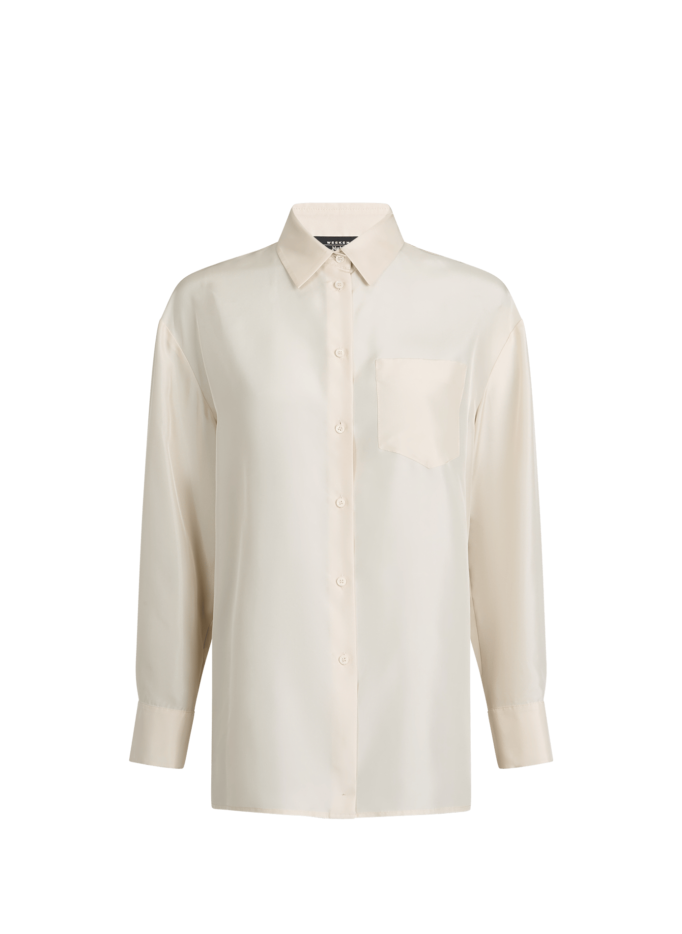 Chemisier droit en soie habotai MAX MARA WEEK END Beige