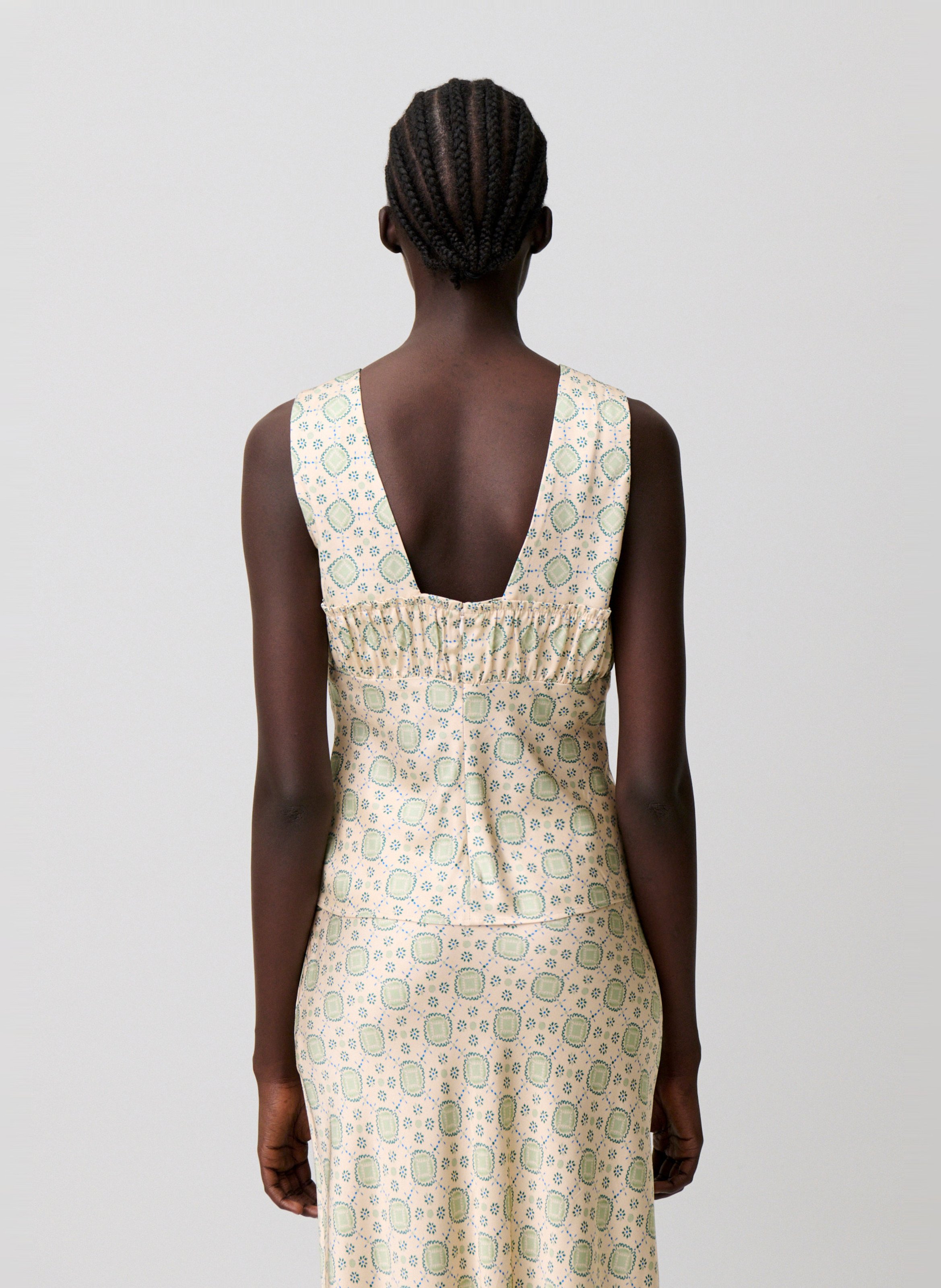 Top droit imprimé CLAUDIE PIERLOT Multicolore