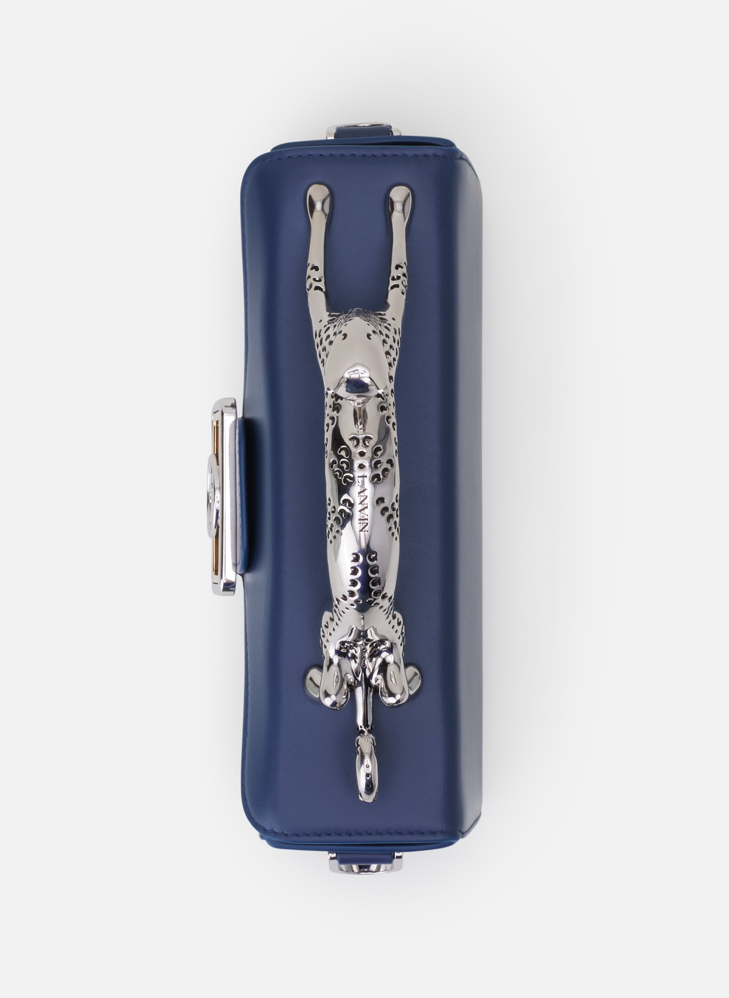 Sac pencil cat nano en cuir LANVIN Bleu
