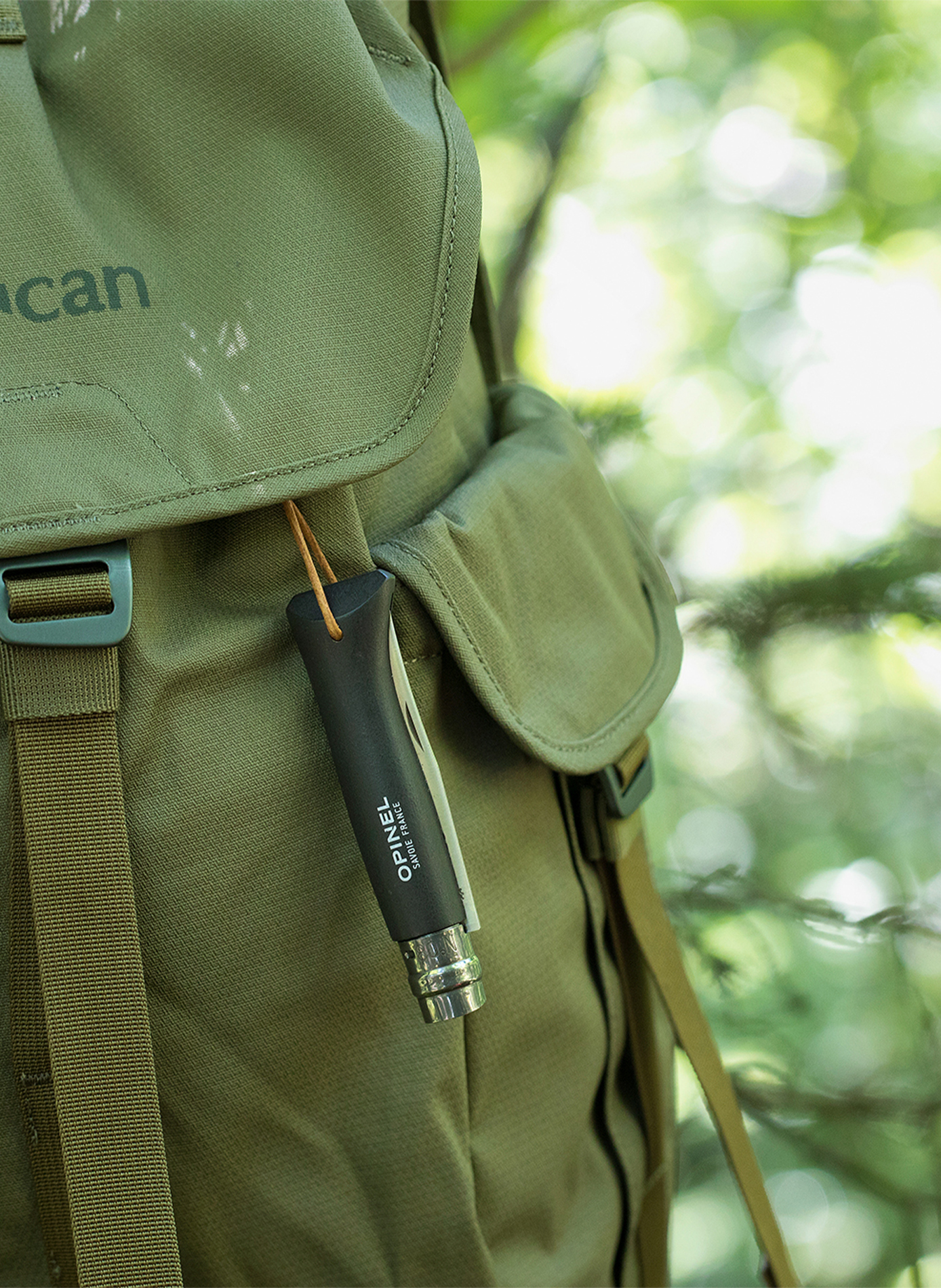 Couteau Baroudeur en acier inoxydable OPINEL Marron