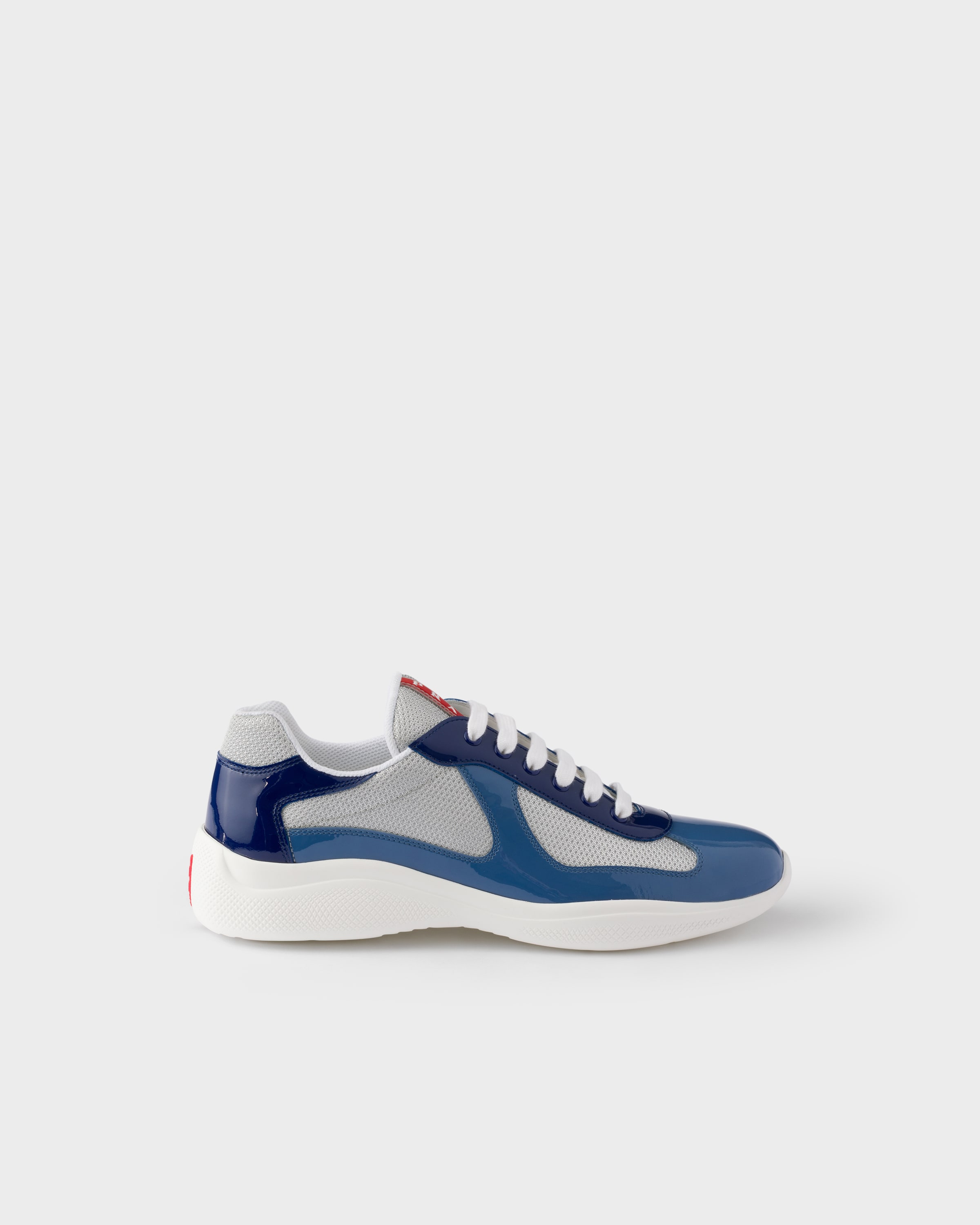 Sneakers prada america’s cup en cuir verni et tiss PRADA Bleu
