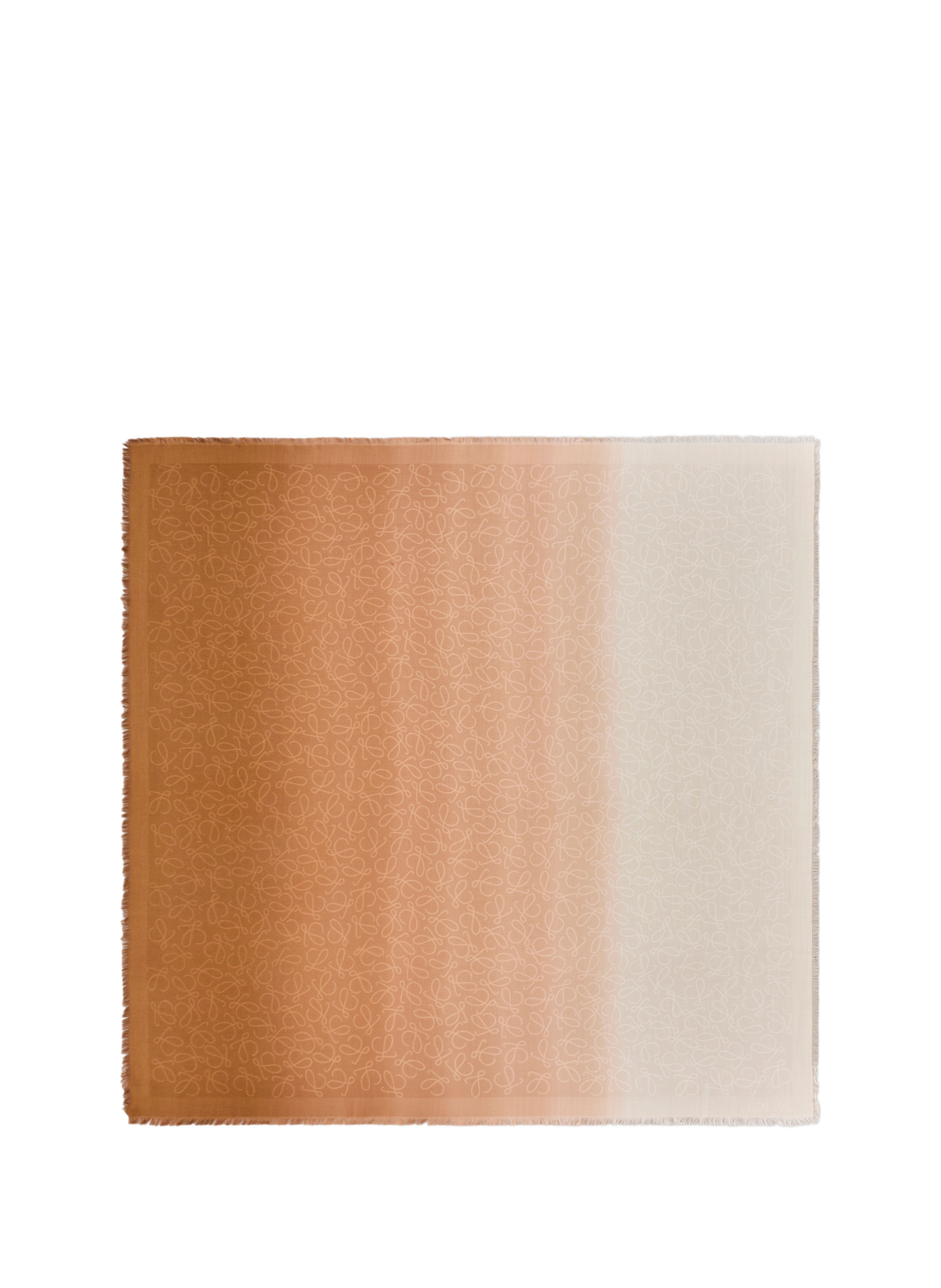 Jacquard-Schal aus Wolle und Seide LOEWE Beige