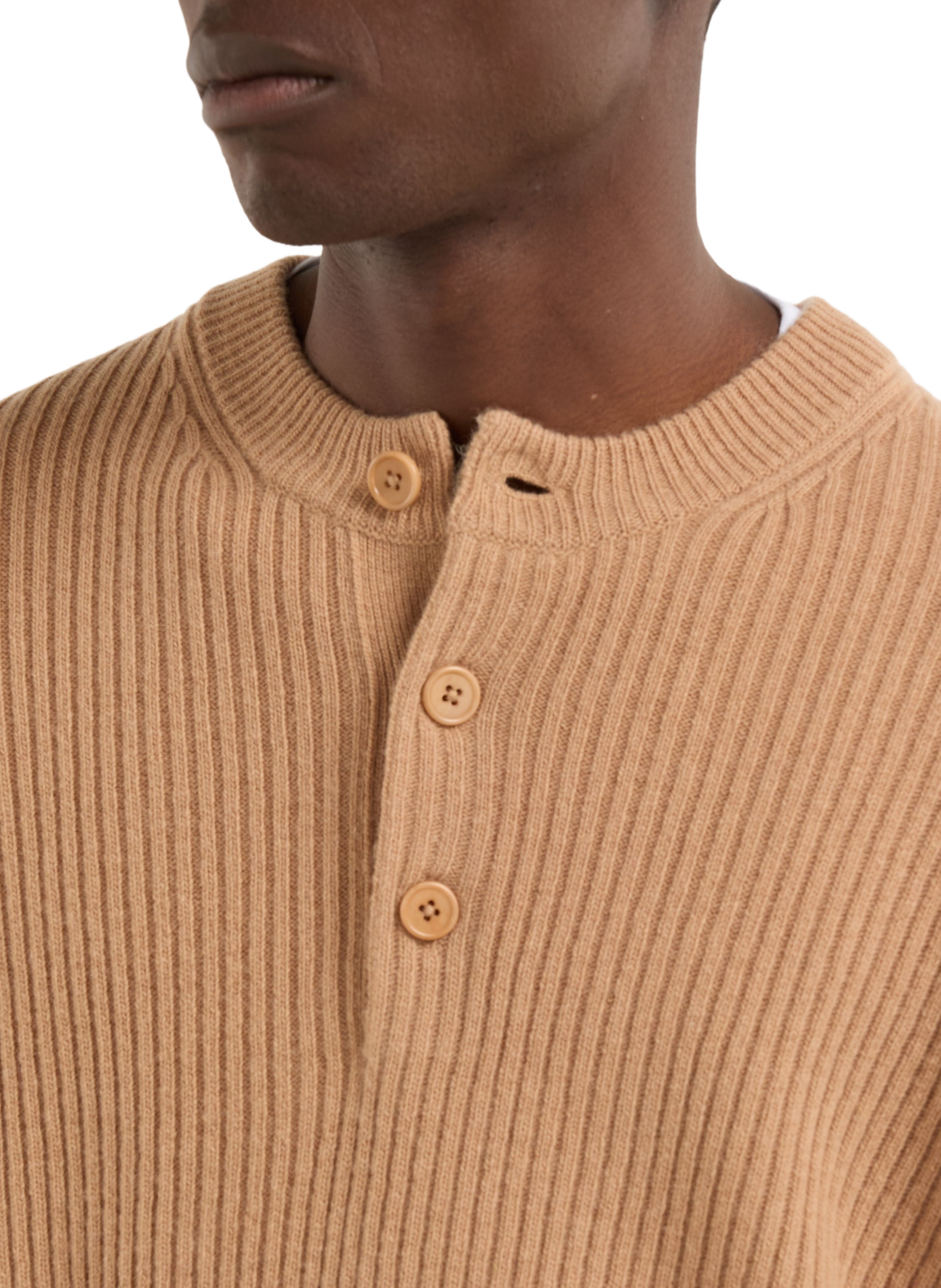 Woolen button-up oversized sweater SAISON 1865 Beige