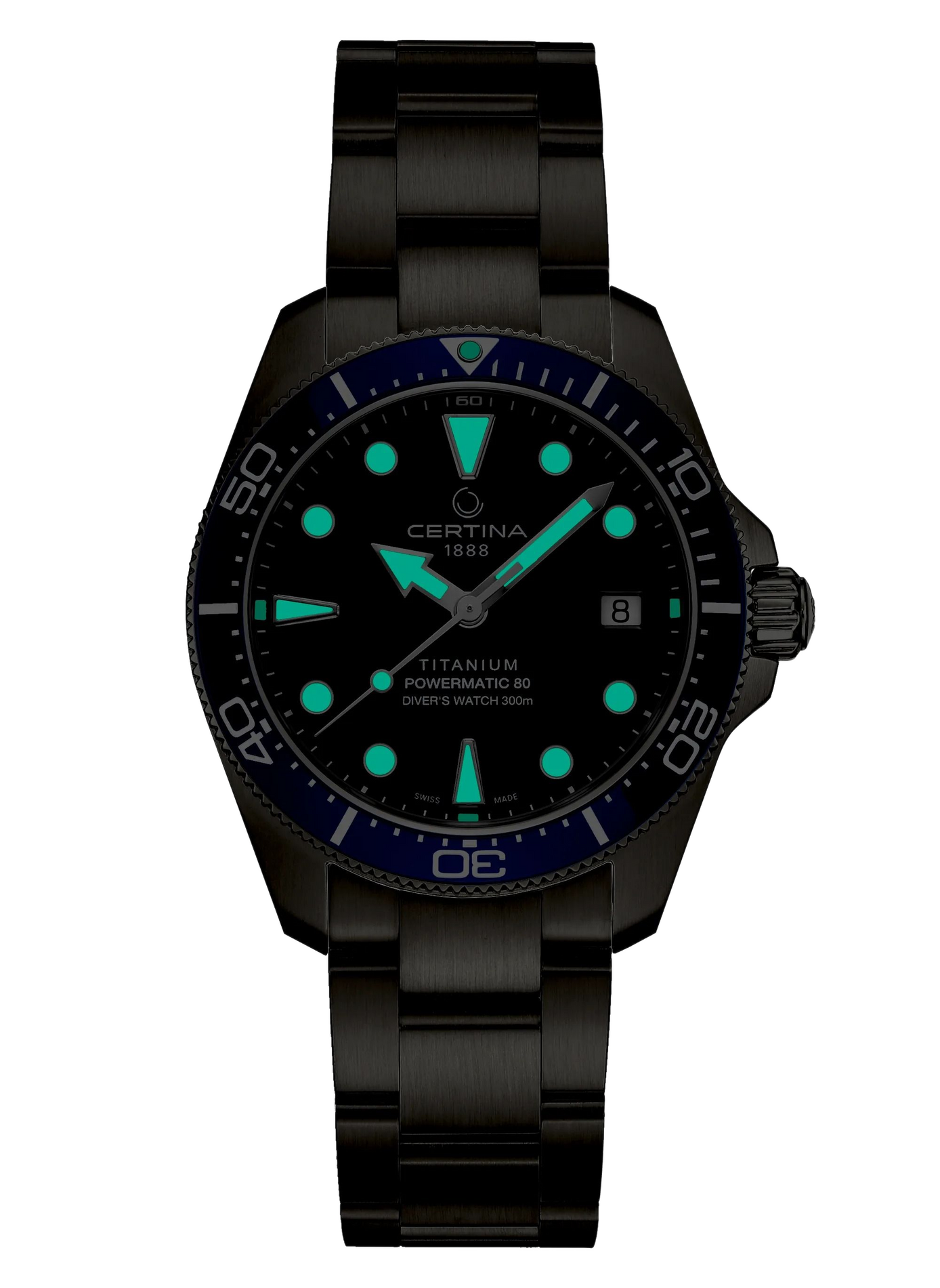 Montre automatique DS ACTION DIVER en titane CERTINA Bleu