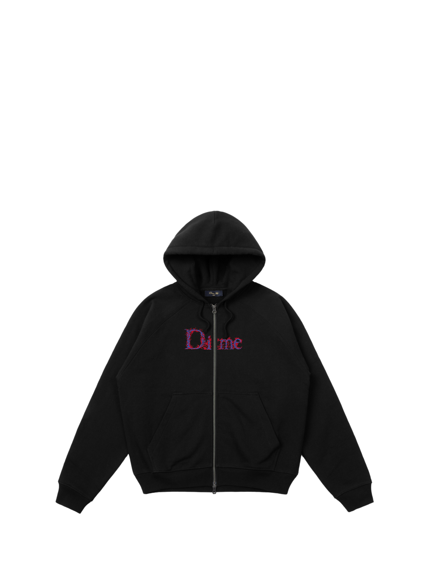 Oversized sweatshirt with embroidered logo in cotton DIME Black