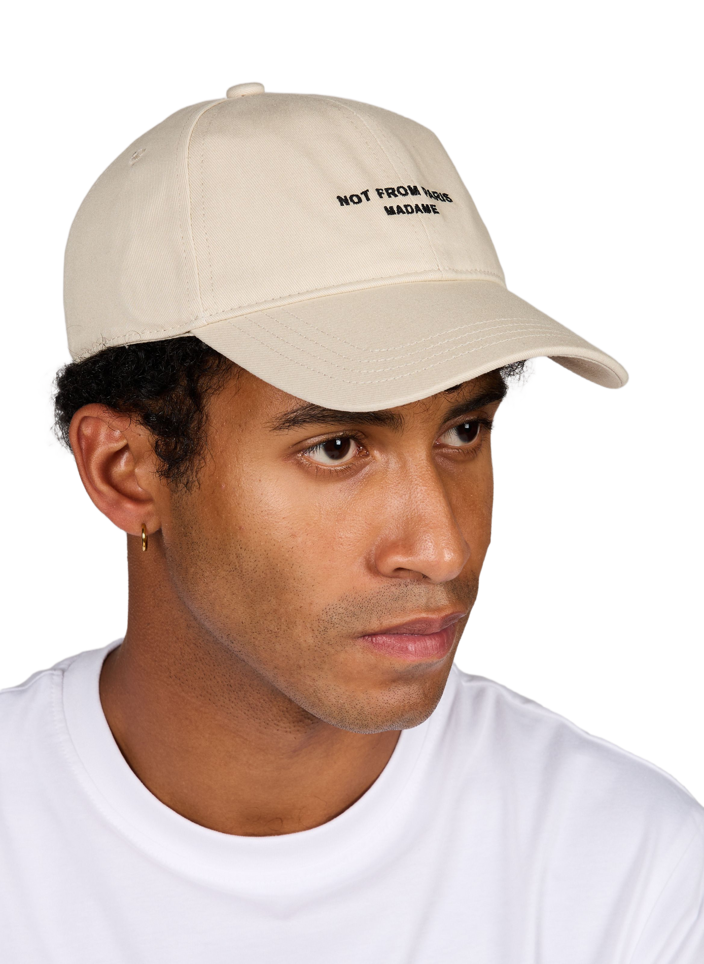 Gorra con logo bordado en algodón DROLE DE MONSIEUR Blanco