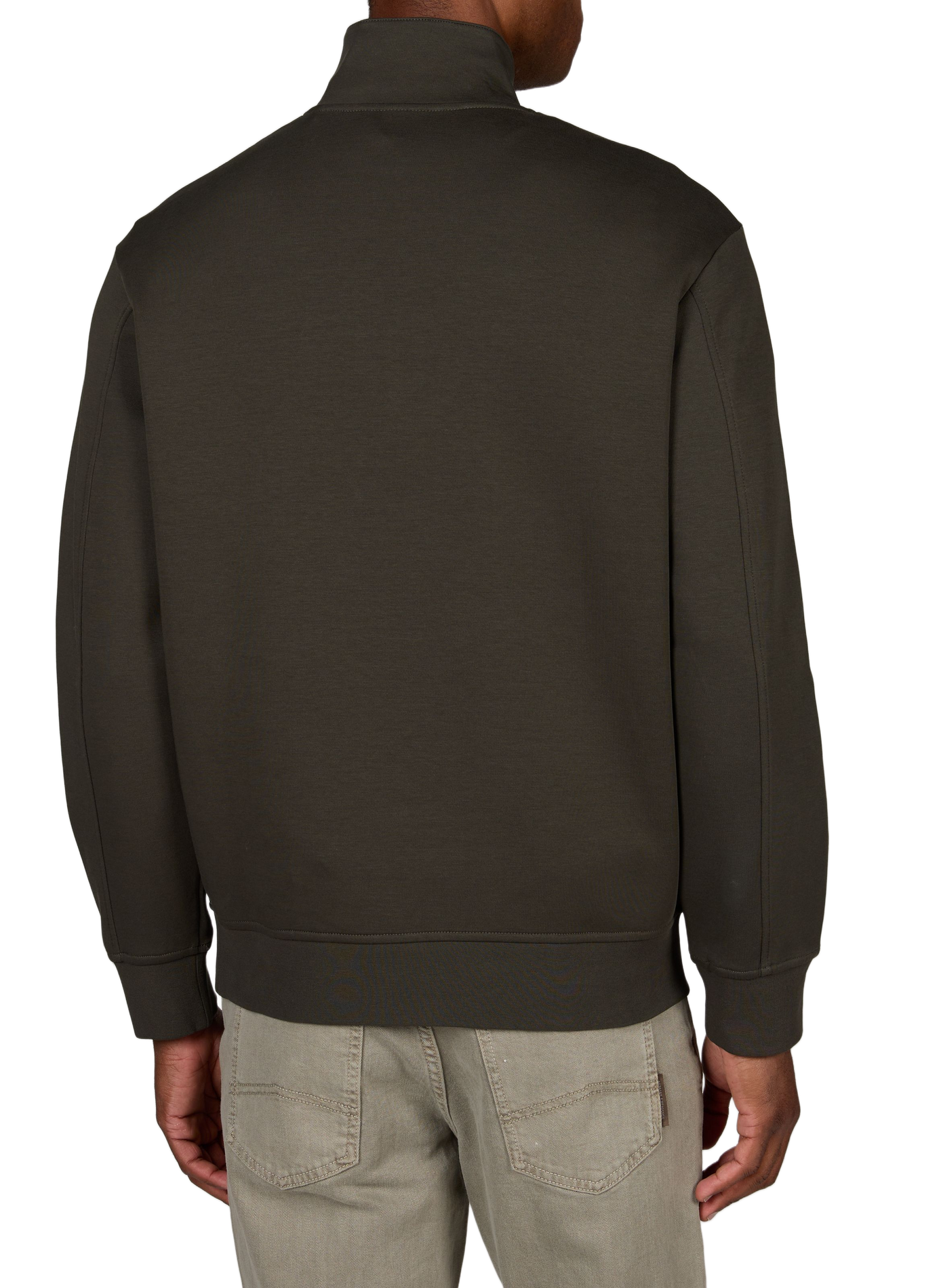 Gerader Sweatshirt mit Stehkragen aus Baumwollmischung ARMANI EXCHANGE Khaki