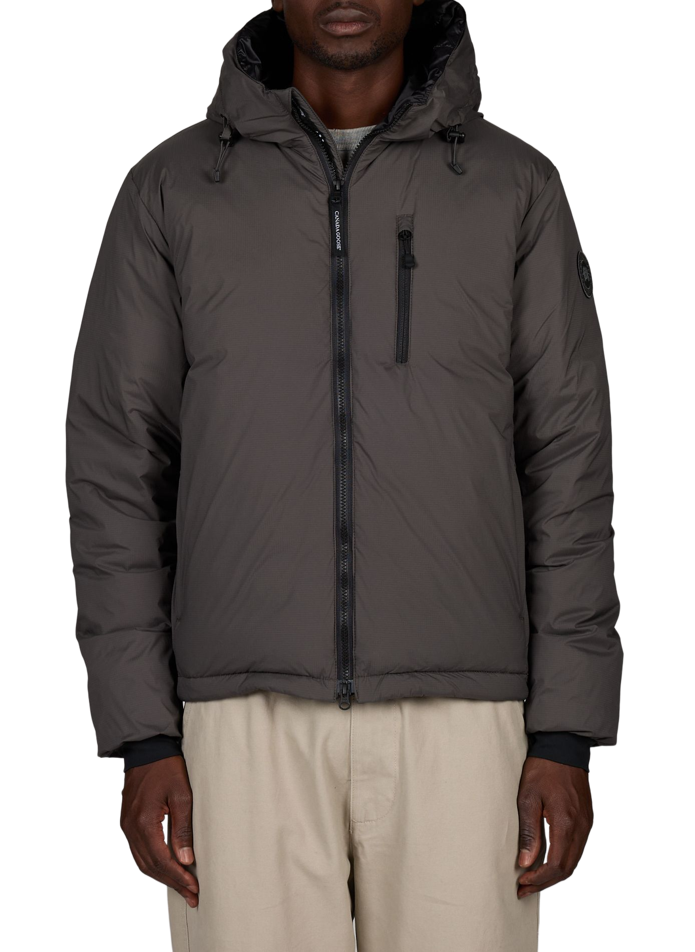 Recht gewatteerd jack met capuchon CANADA GOOSE Kaki