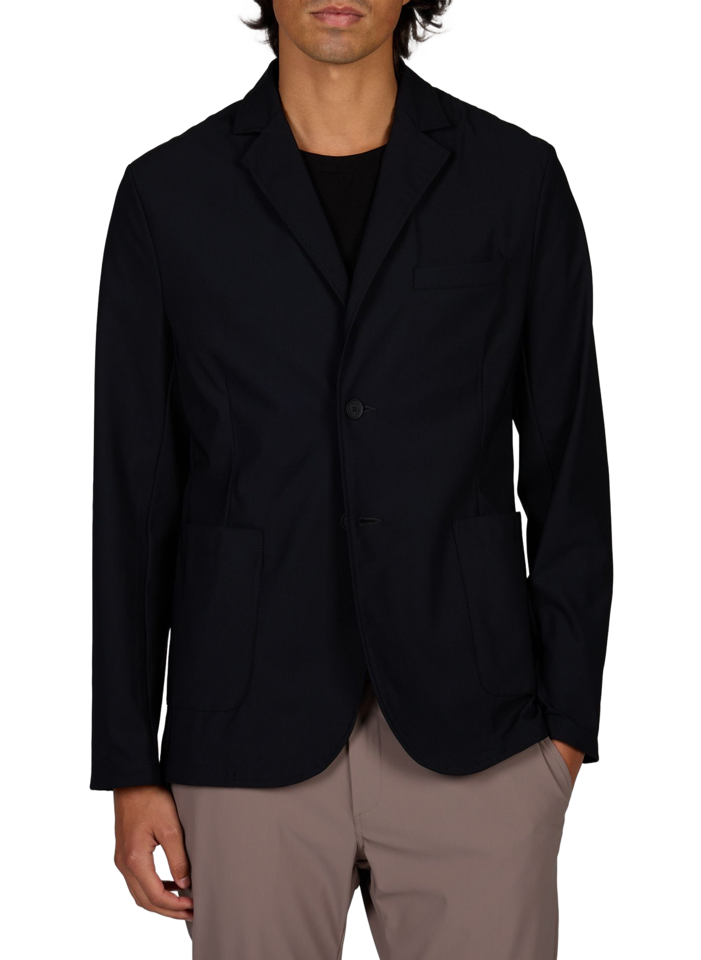 Gerader Blazer mit Reverskragen 1789 CALA Schwarz