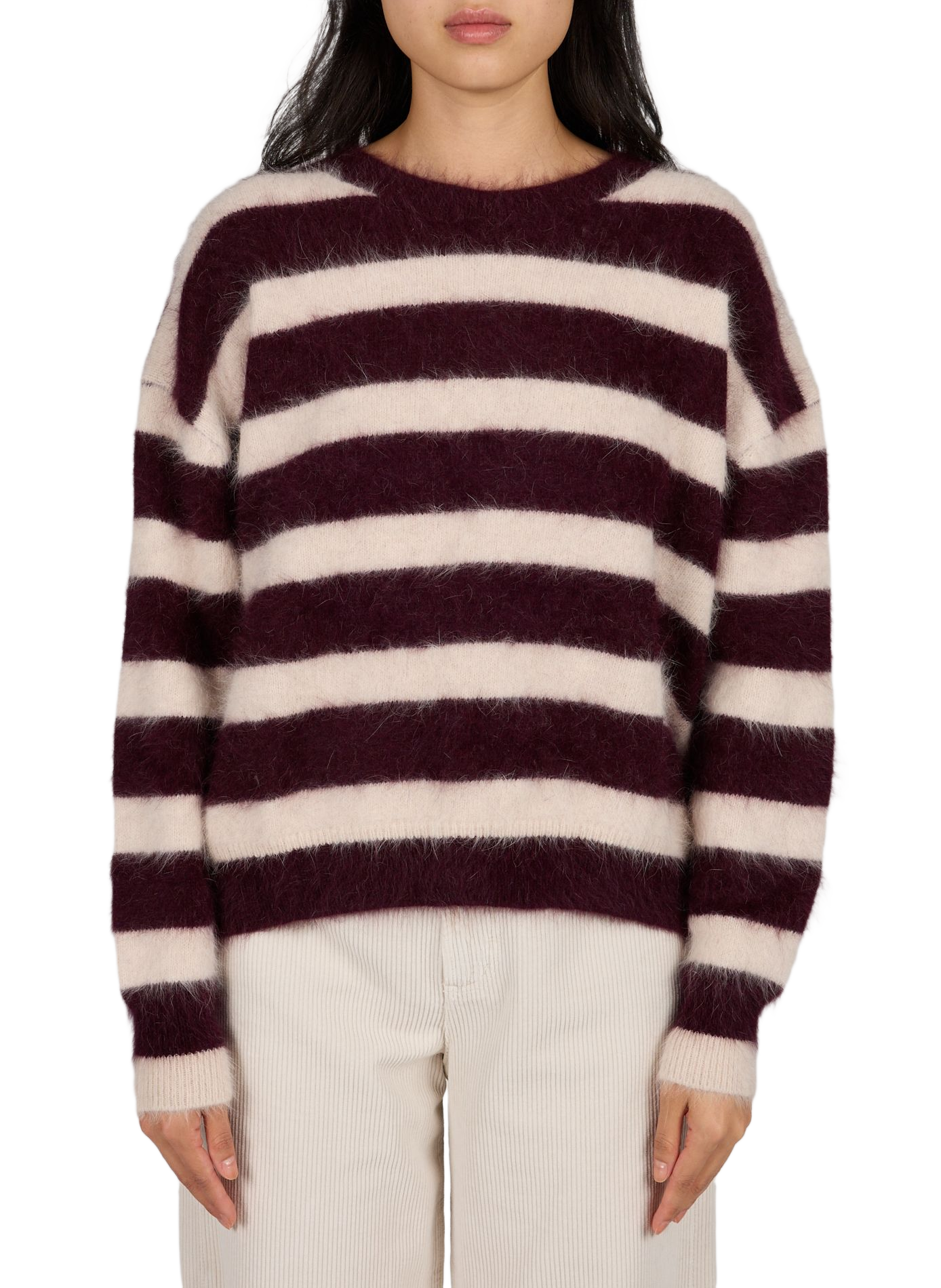Gestreifter Pullover Datus aus gemischtem Angora. BELLEROSE Mehrfarbig