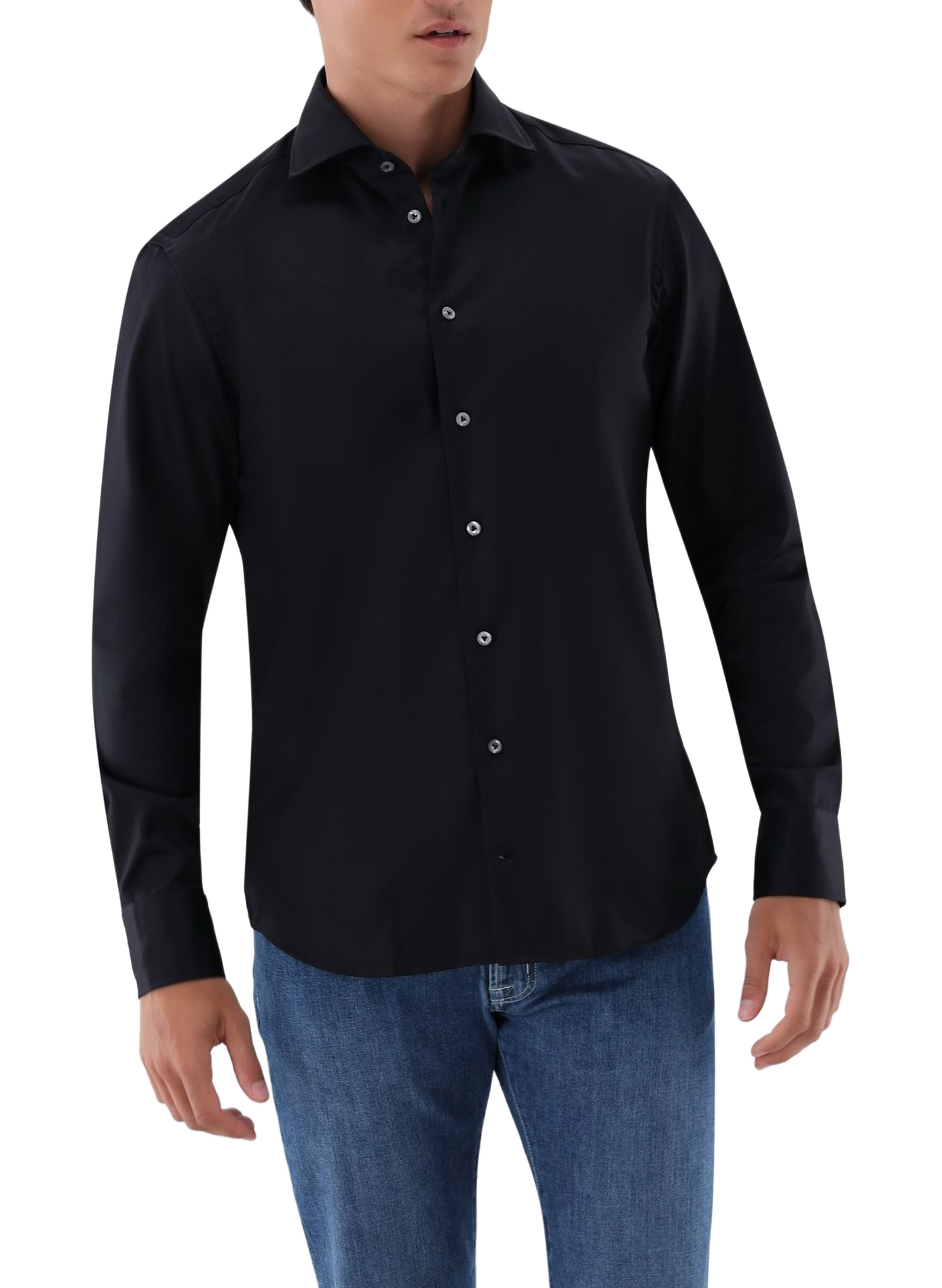 Fitted cotton Shirt VAN LAACK Black