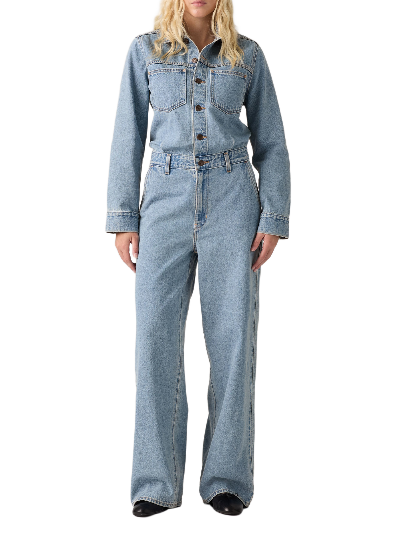 Straight-leg cotton denim jumpsuit LEVI'S Blue