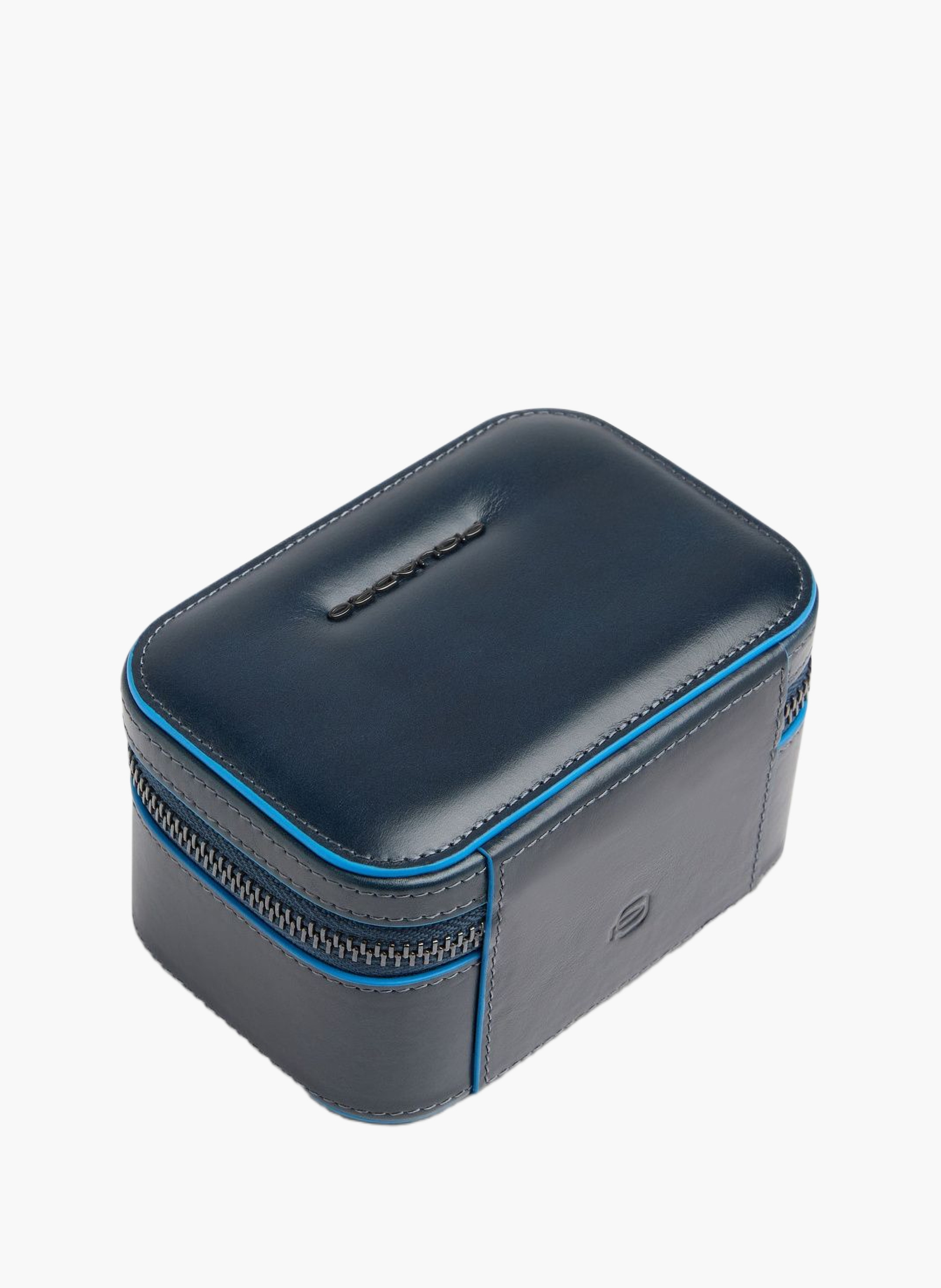 Étui à montres de voyage en cuir PIQUADRO Bleu