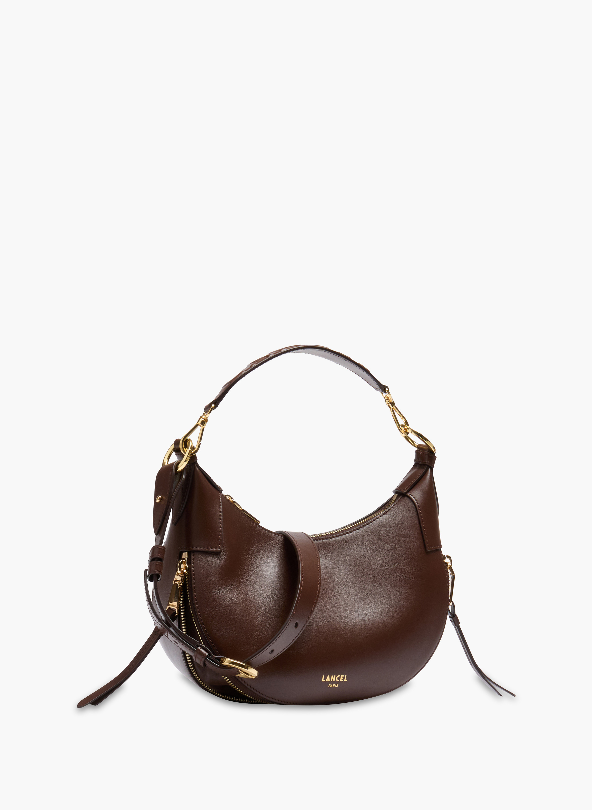 Rits hobo tas Origami van Lancel in leer LANCEL Bruin