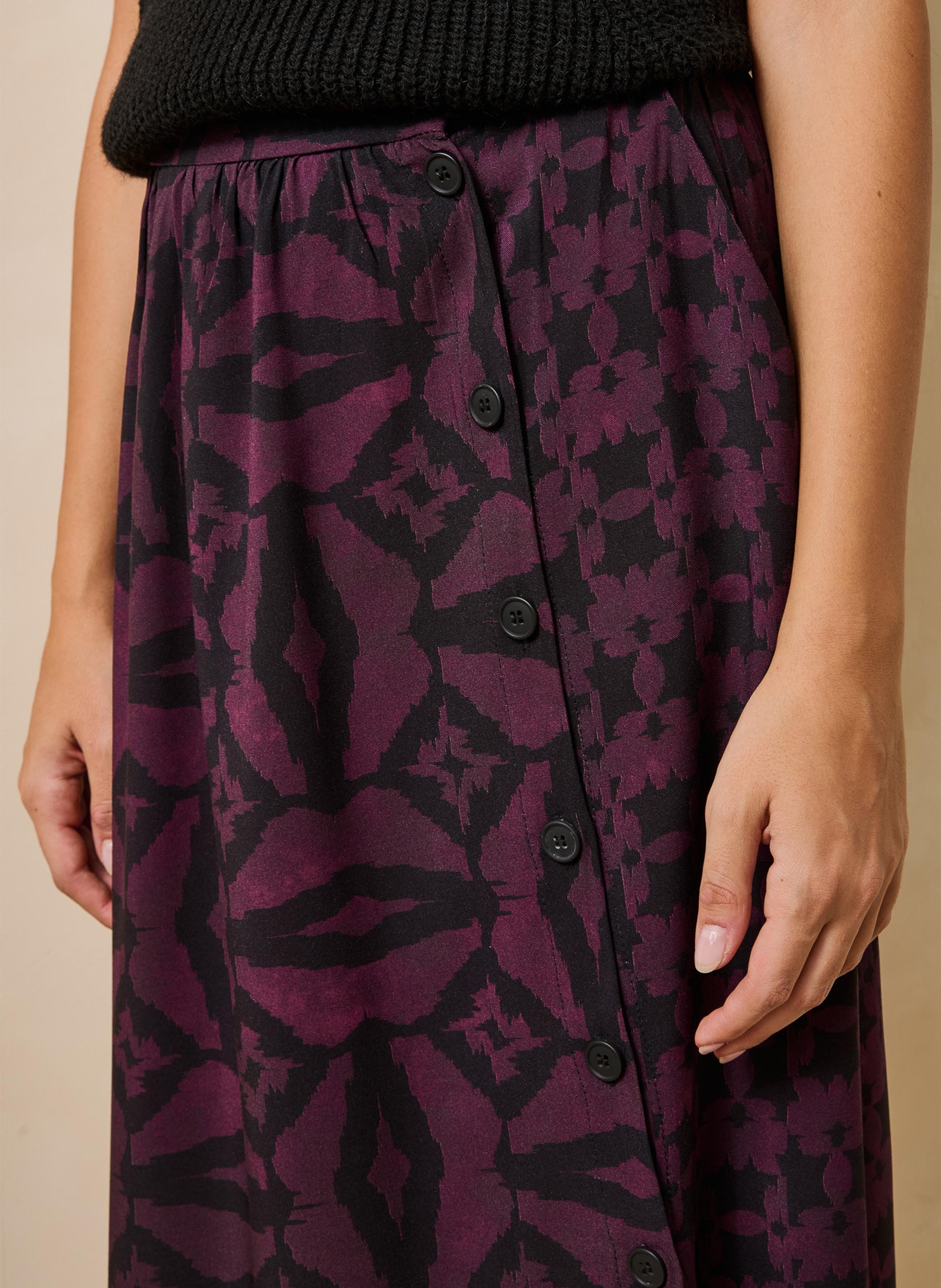 Lange uitlopende rok met print LA FEE MARABOUTEE Veelkleurig