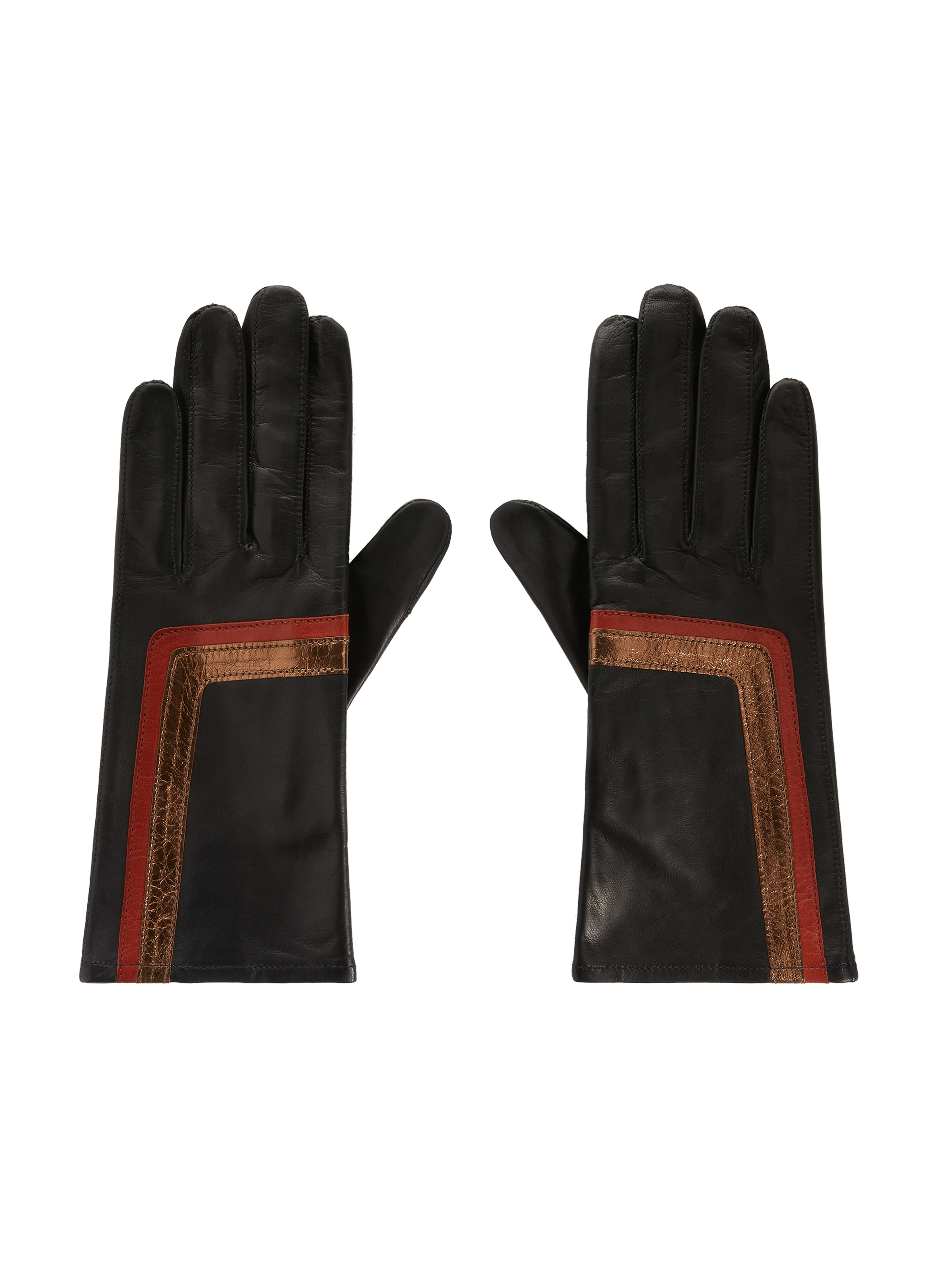 MAISON FABRE Guido leather gloves Black