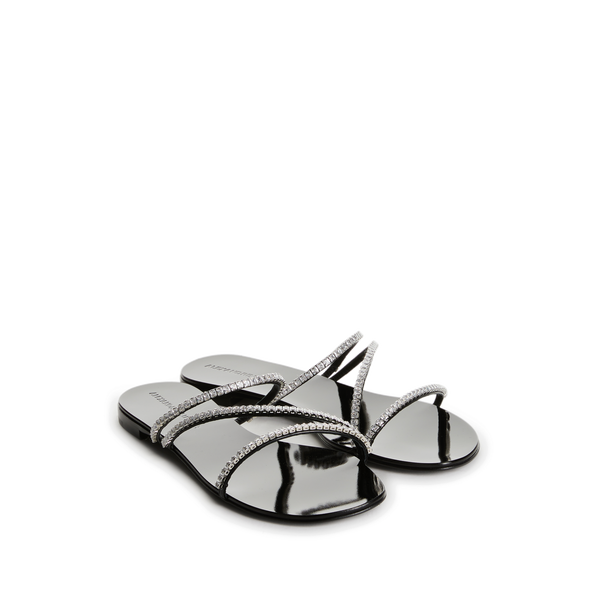 Alexandre Vauthier Sandals With Crystals In Black