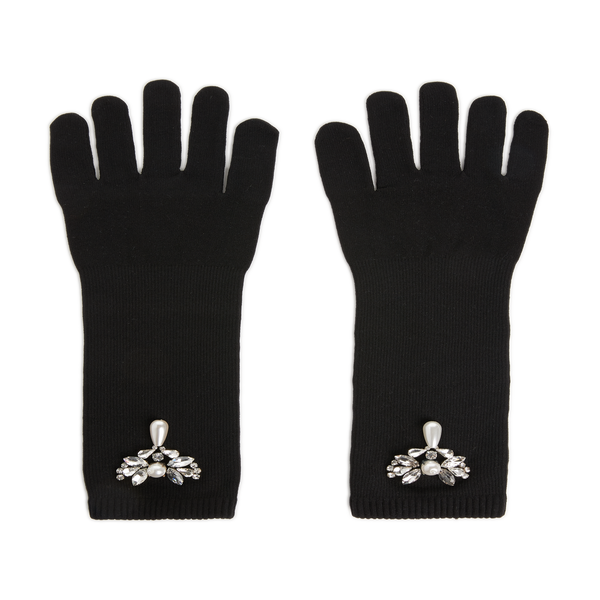 Simone Rocha Gloves With Jewel Details In Black