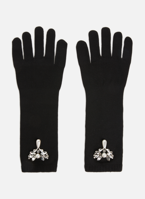 Handschuhe mit Schmuck SchwarzSIMONE ROCHA 