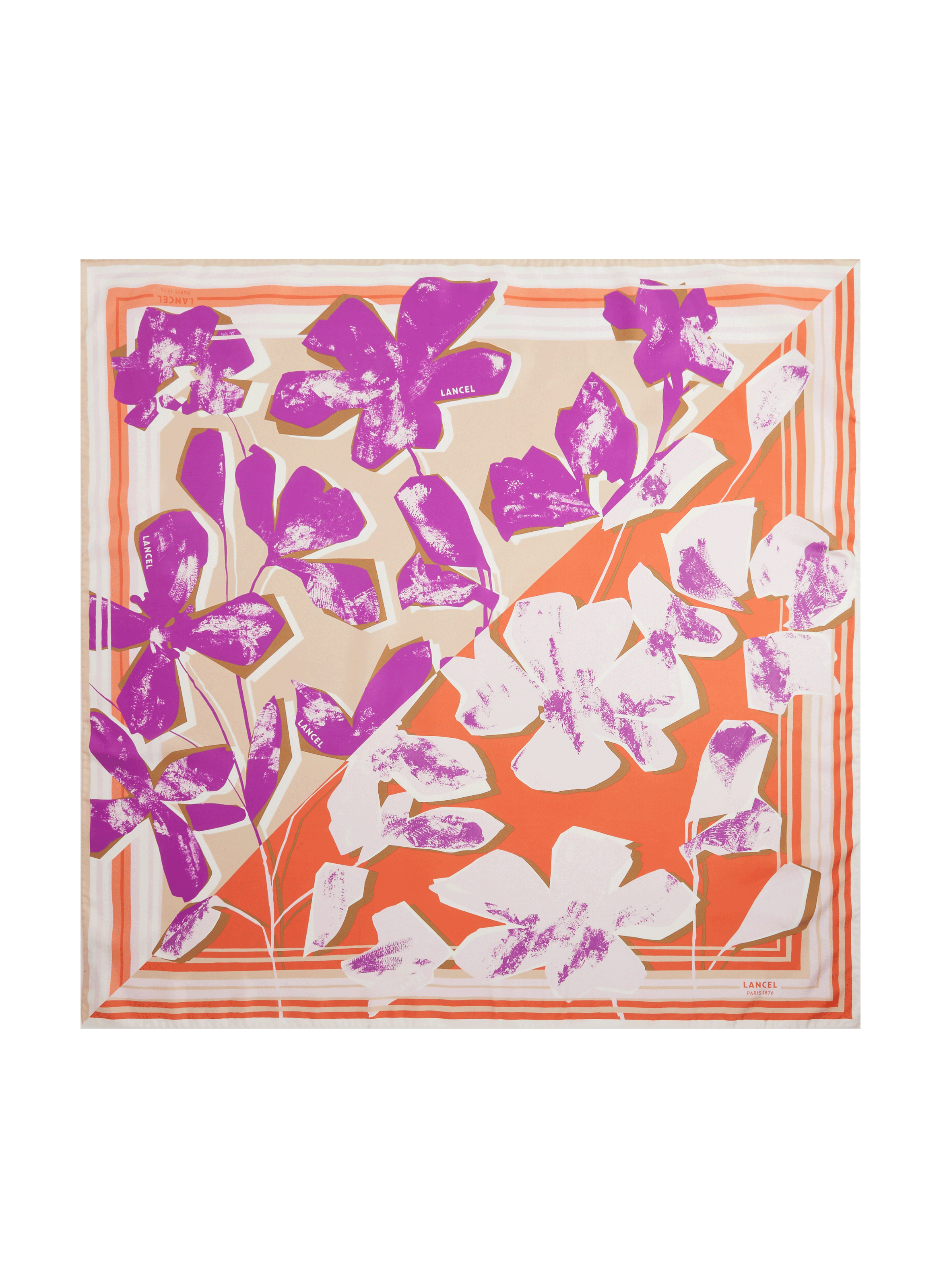 Carré de soie Fleurs Arty