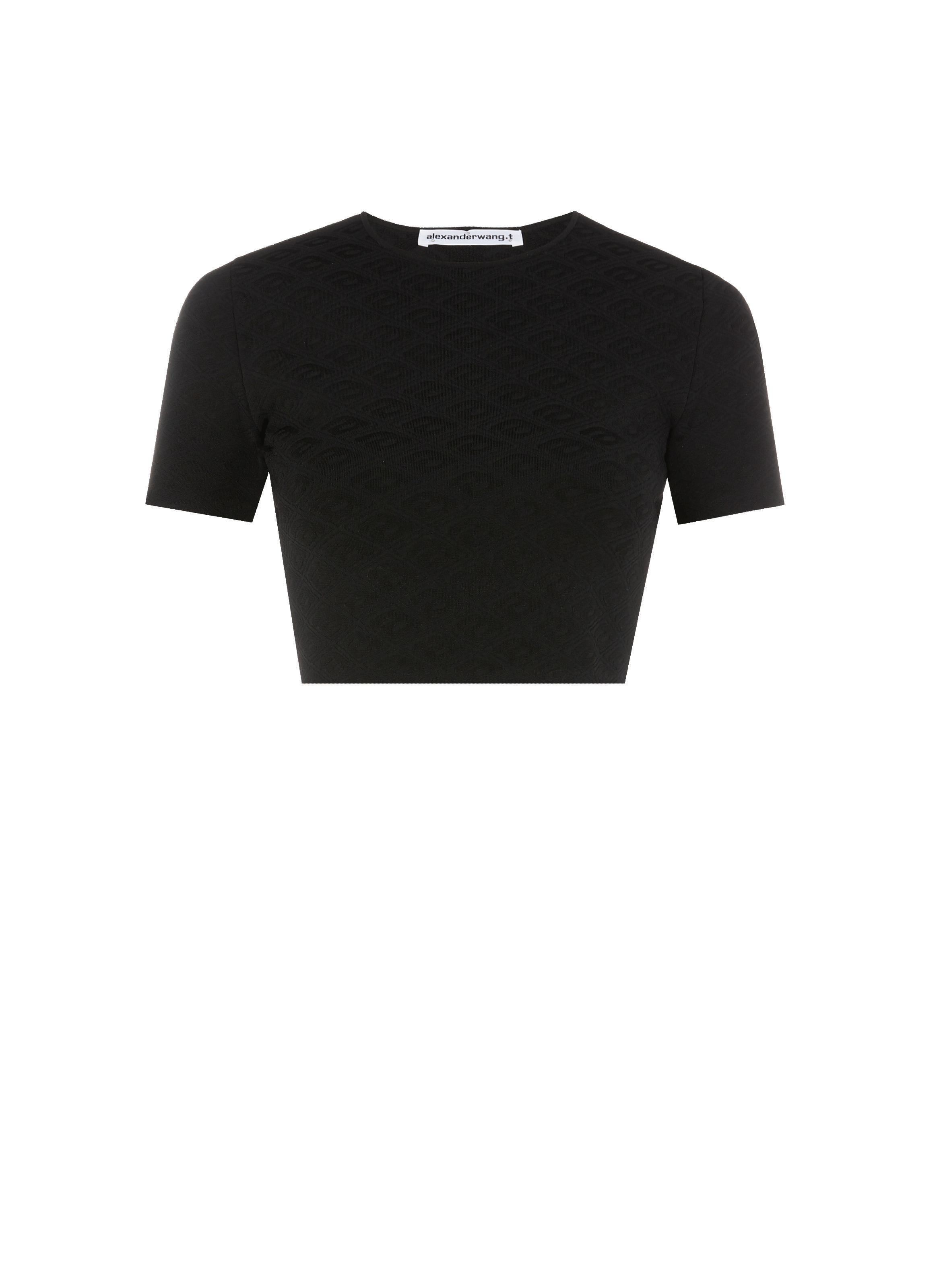 Jacquard short T-shirt ALEXANDER WANG Black
