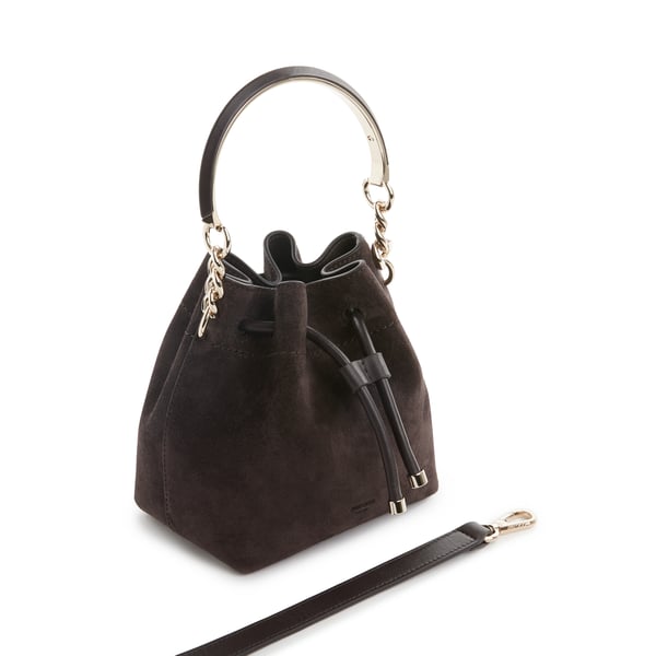 Sac bourse en cuir suédé