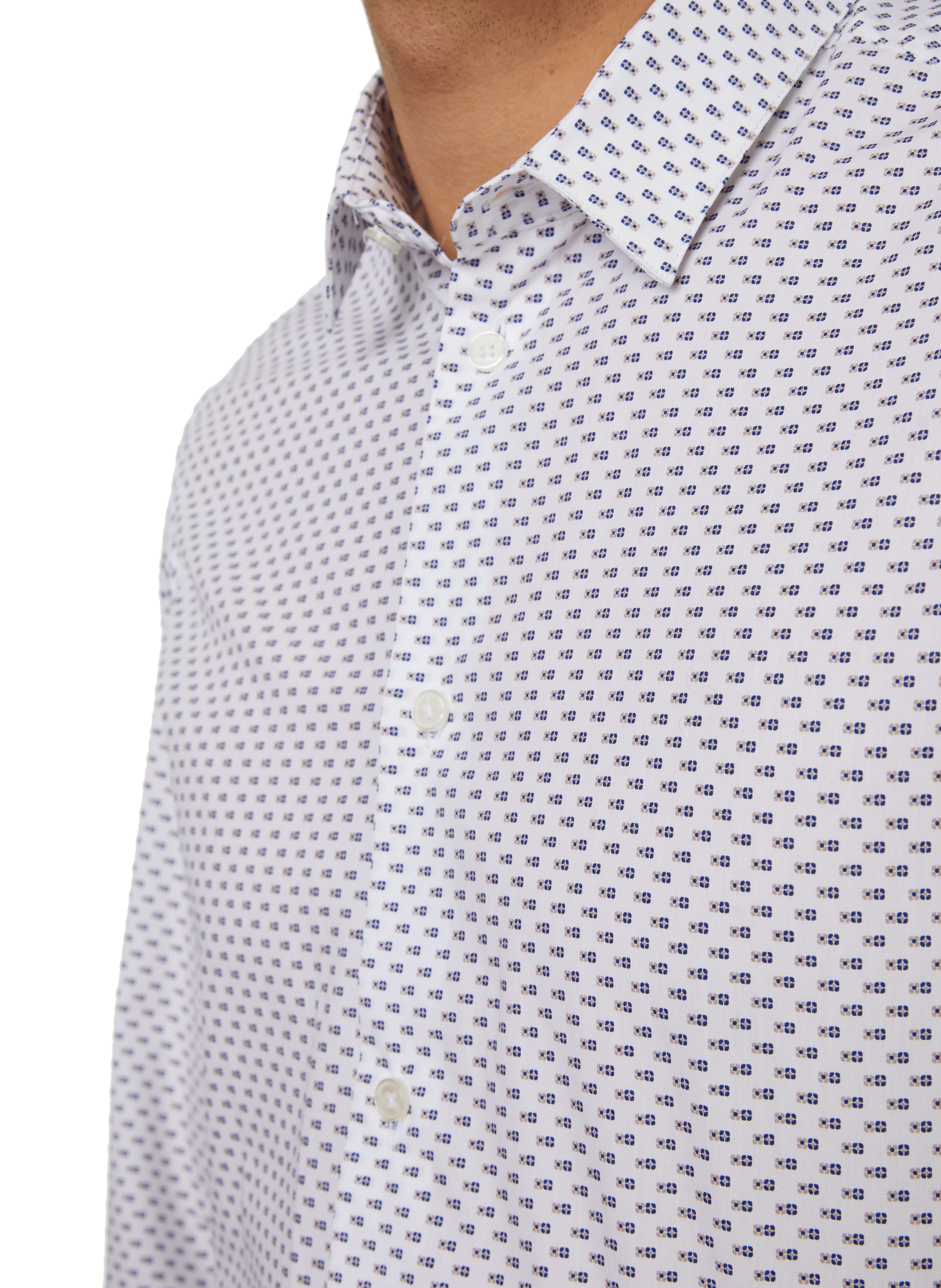 Chemise à motif en coton AU PRINTEMPS PARIS Bleu