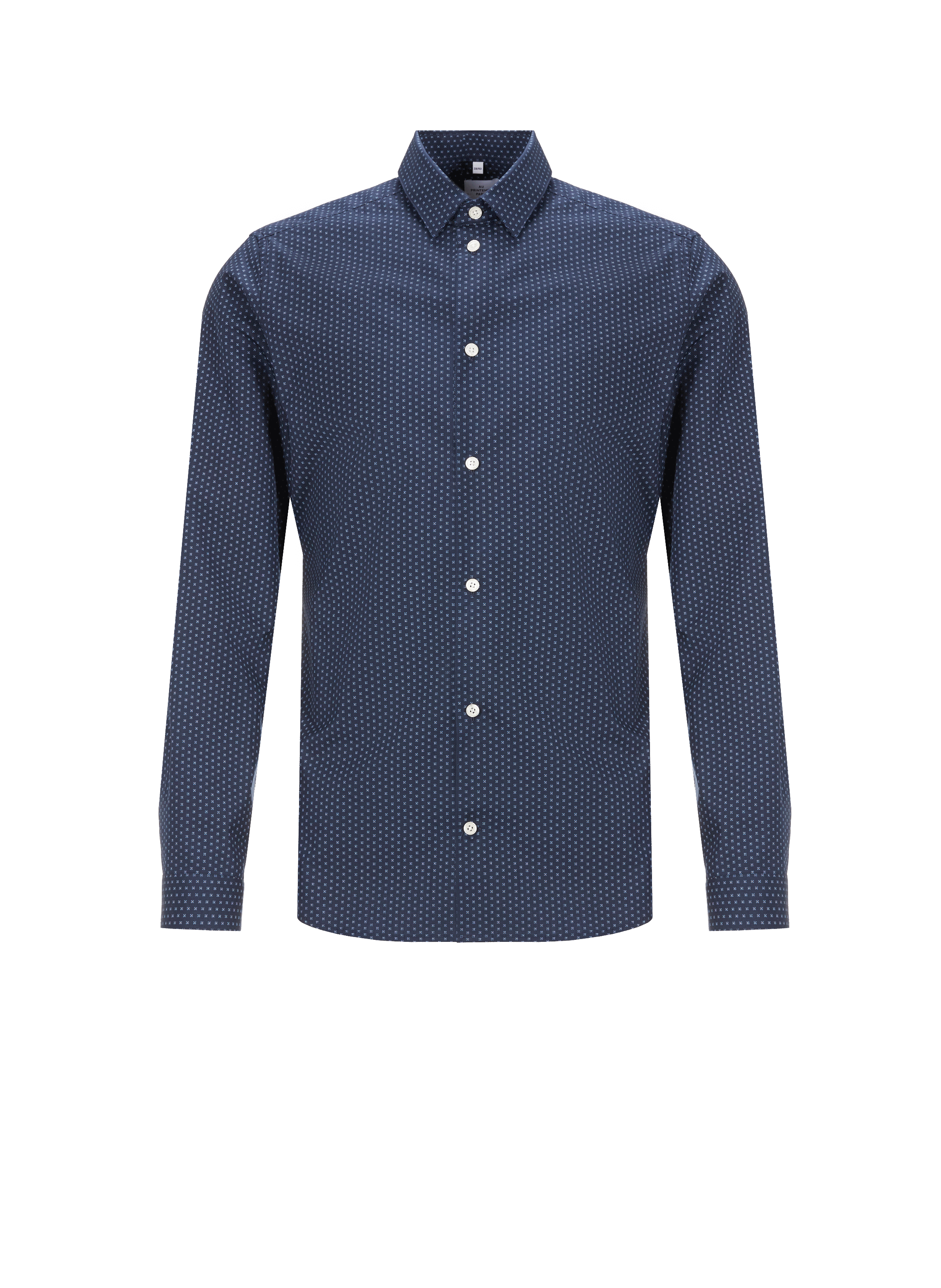 Chemise droite en coton AU PRINTEMPS PARIS Bleu