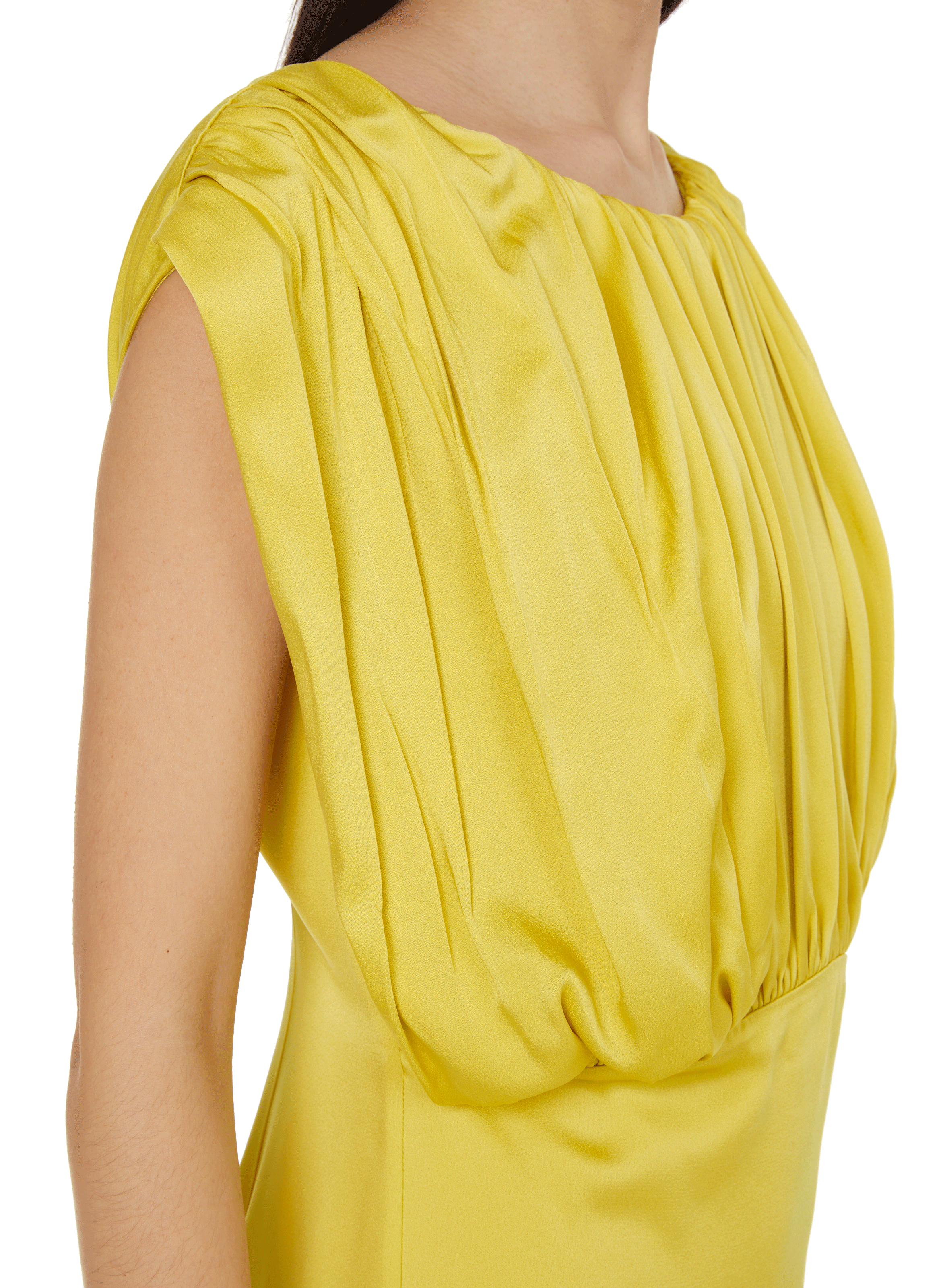 Satin dress JIL SANDER Yellow