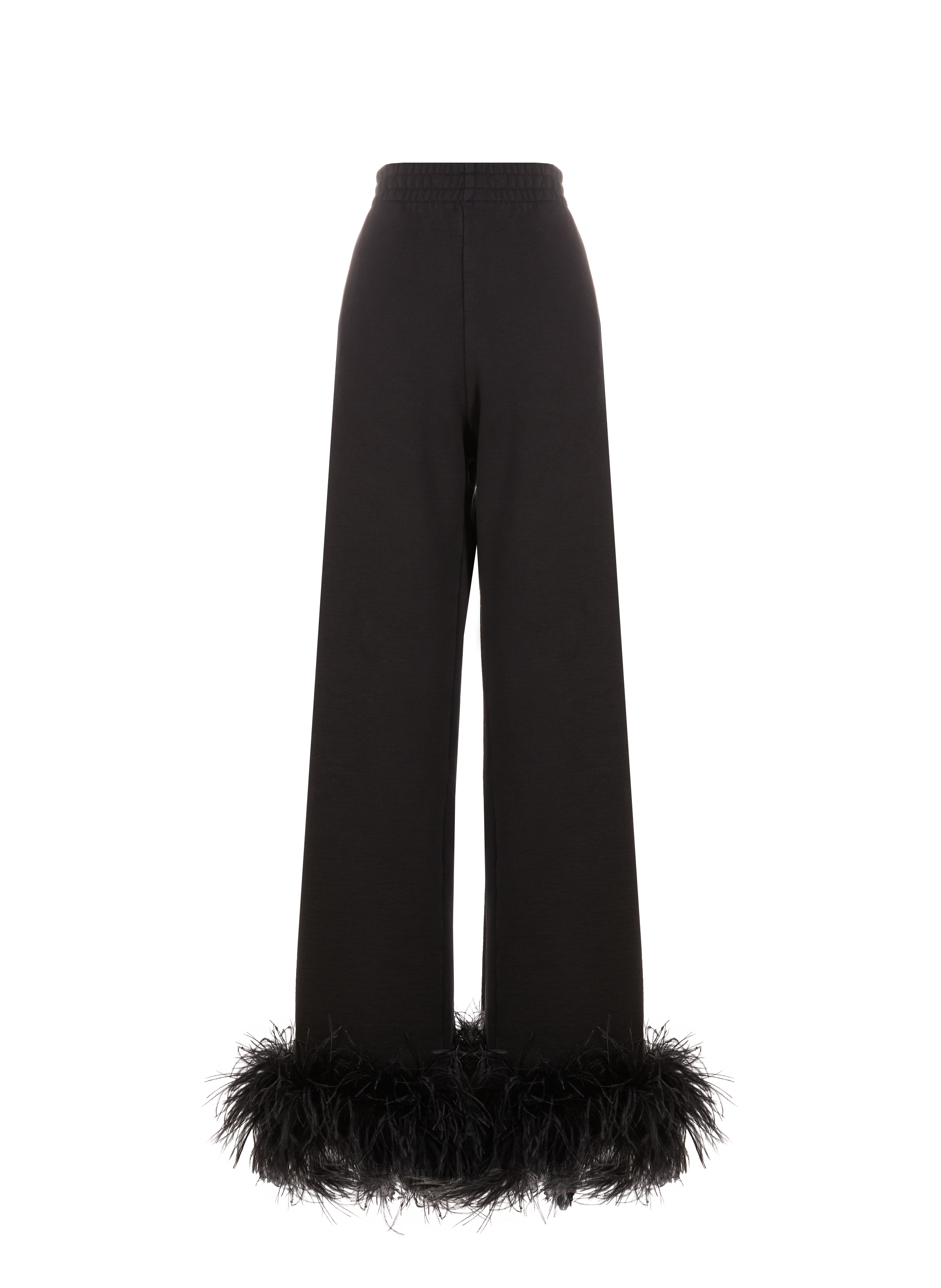 Joggers with feathers PRADA Black