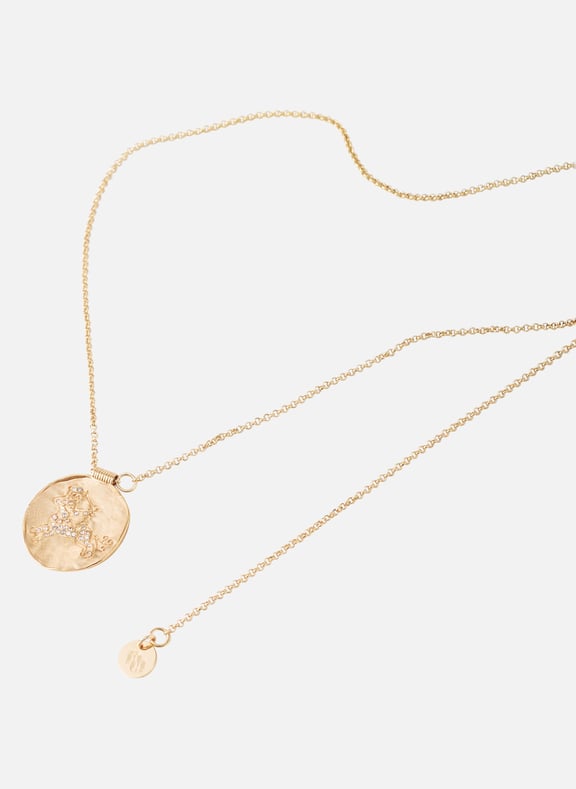 Collier à médaille signe astrologique Doré by MAJE MAJE Collier à médaille signe astrologique Doré