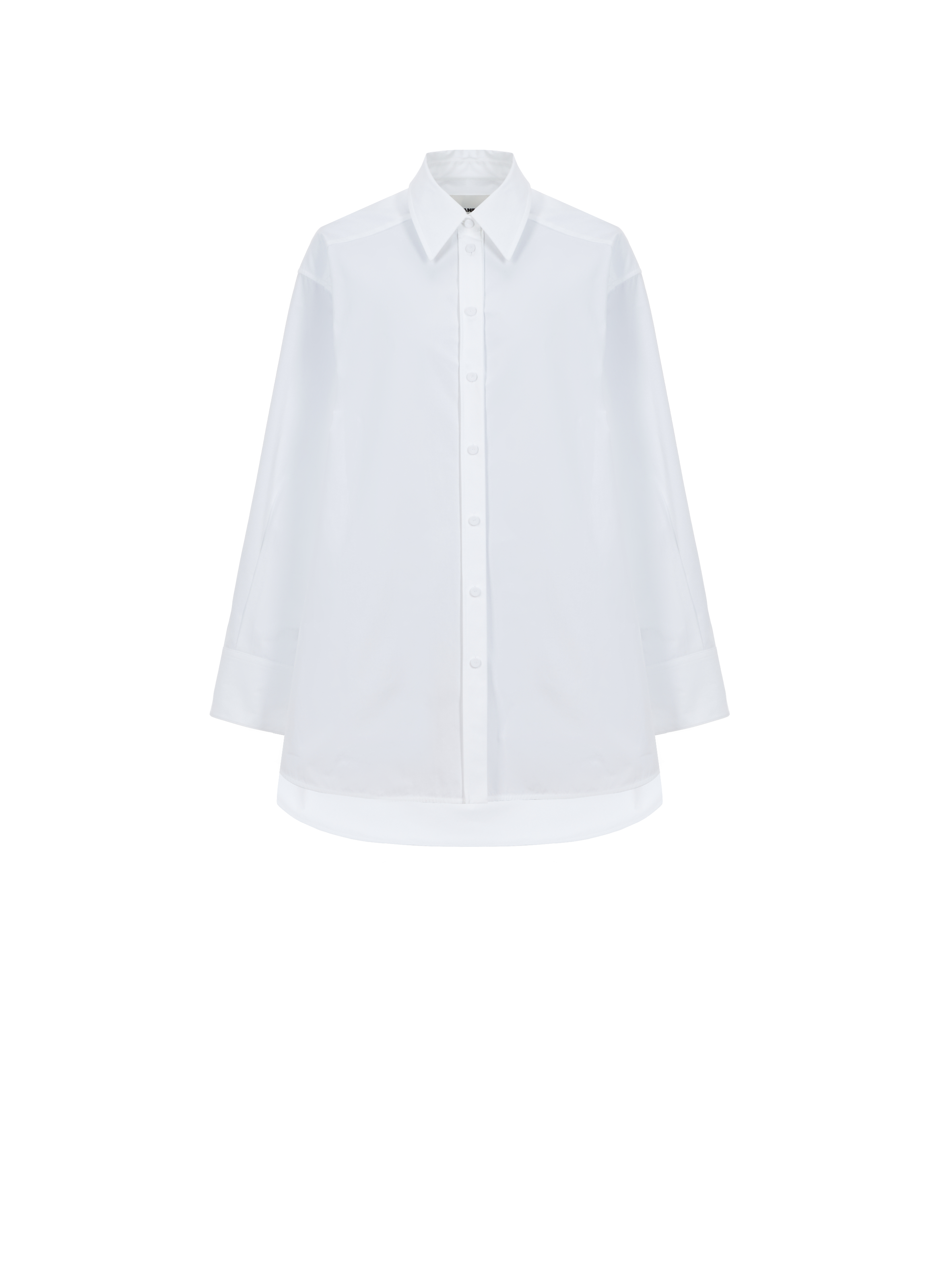 JIL SANDER Chemise uni en coton Jaune