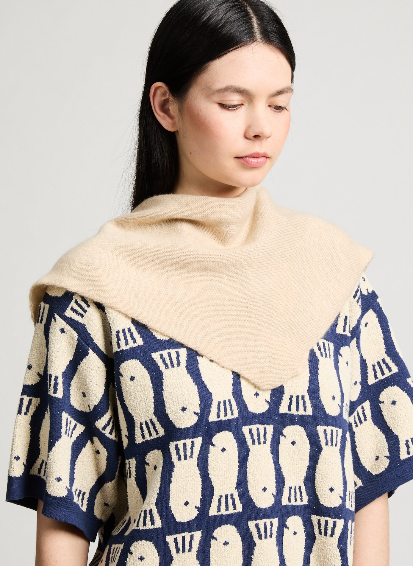 Cashmere scarf SAISON 1865 Beige