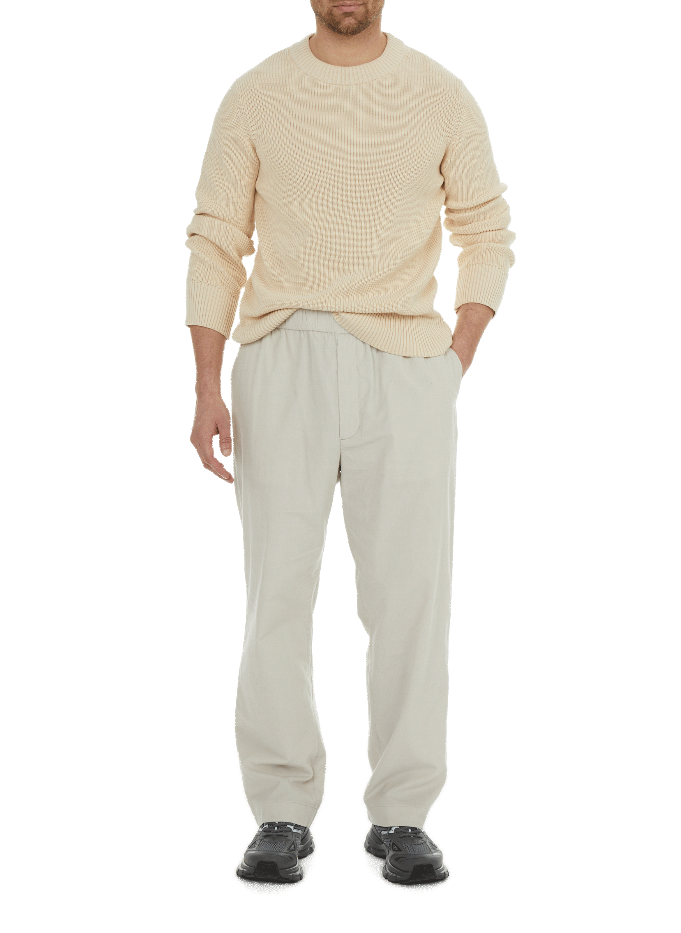 Pull en coton  AU PRINTEMPS PARIS Beige