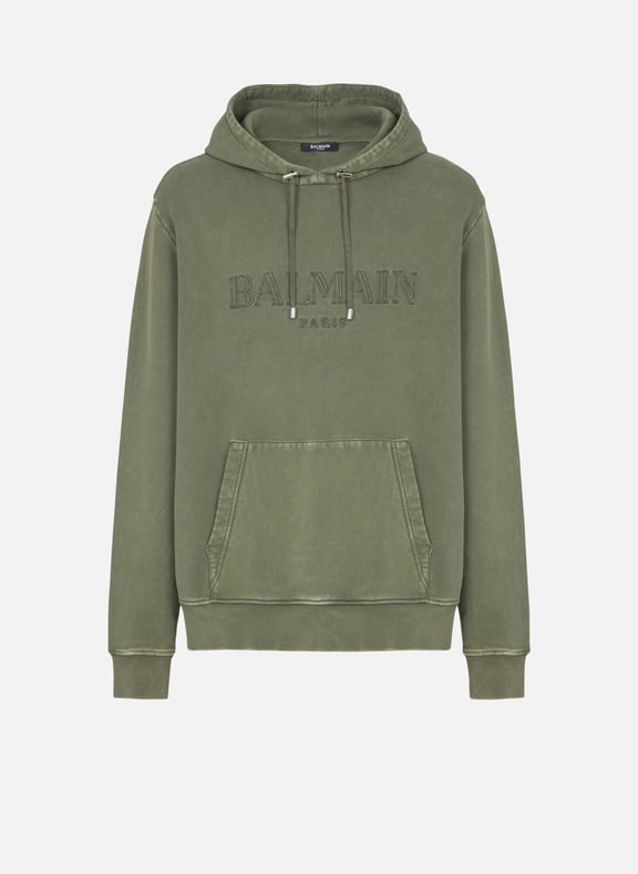 Hoodie brodé balmain vintage Vert by BALMAIN BALMAIN Hoodie brodé balmain vintage Vert