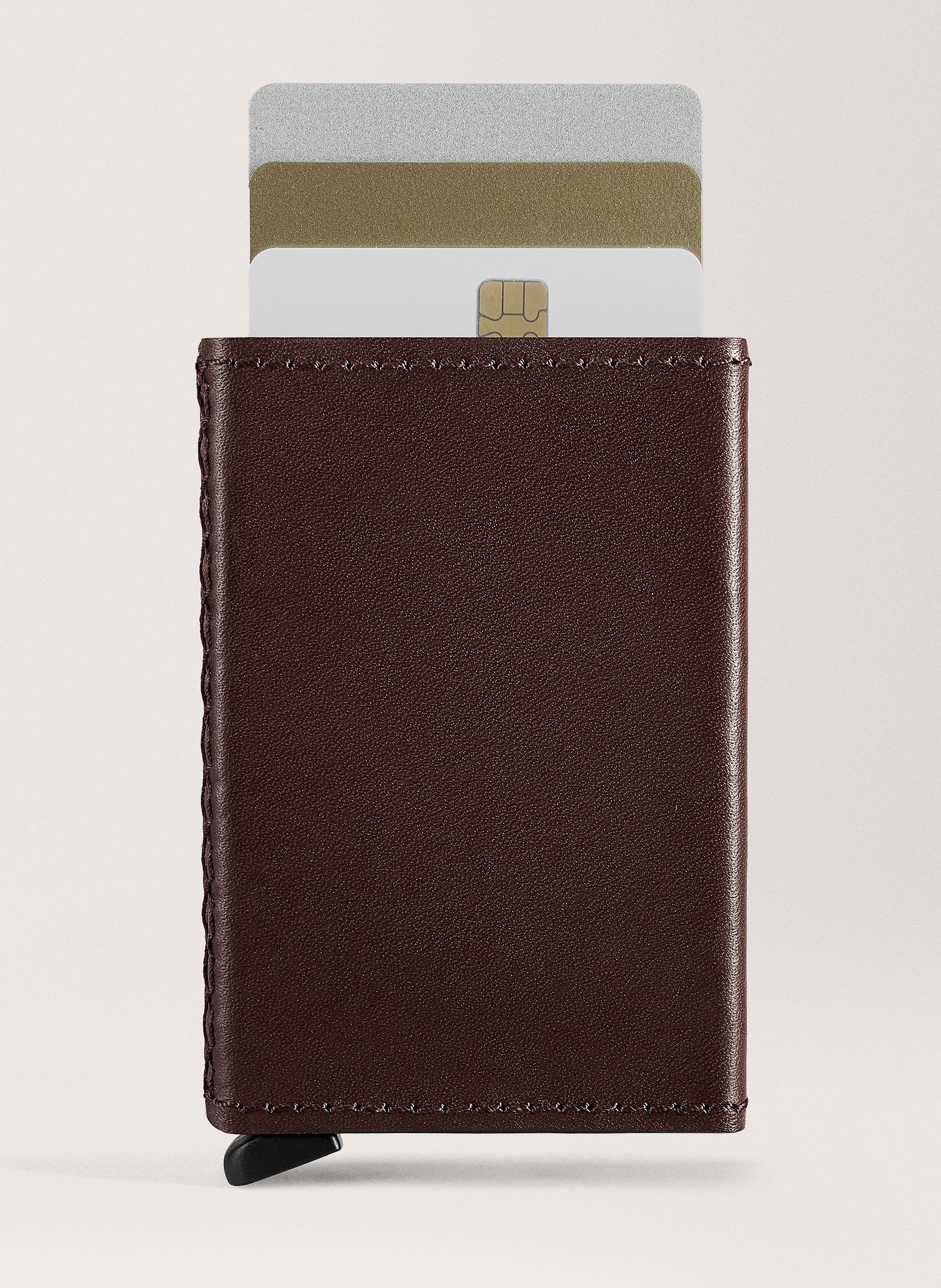 Porte-cartes 'The Cardprotector' en cuir vachetta CARL FRIEDRIK Marron