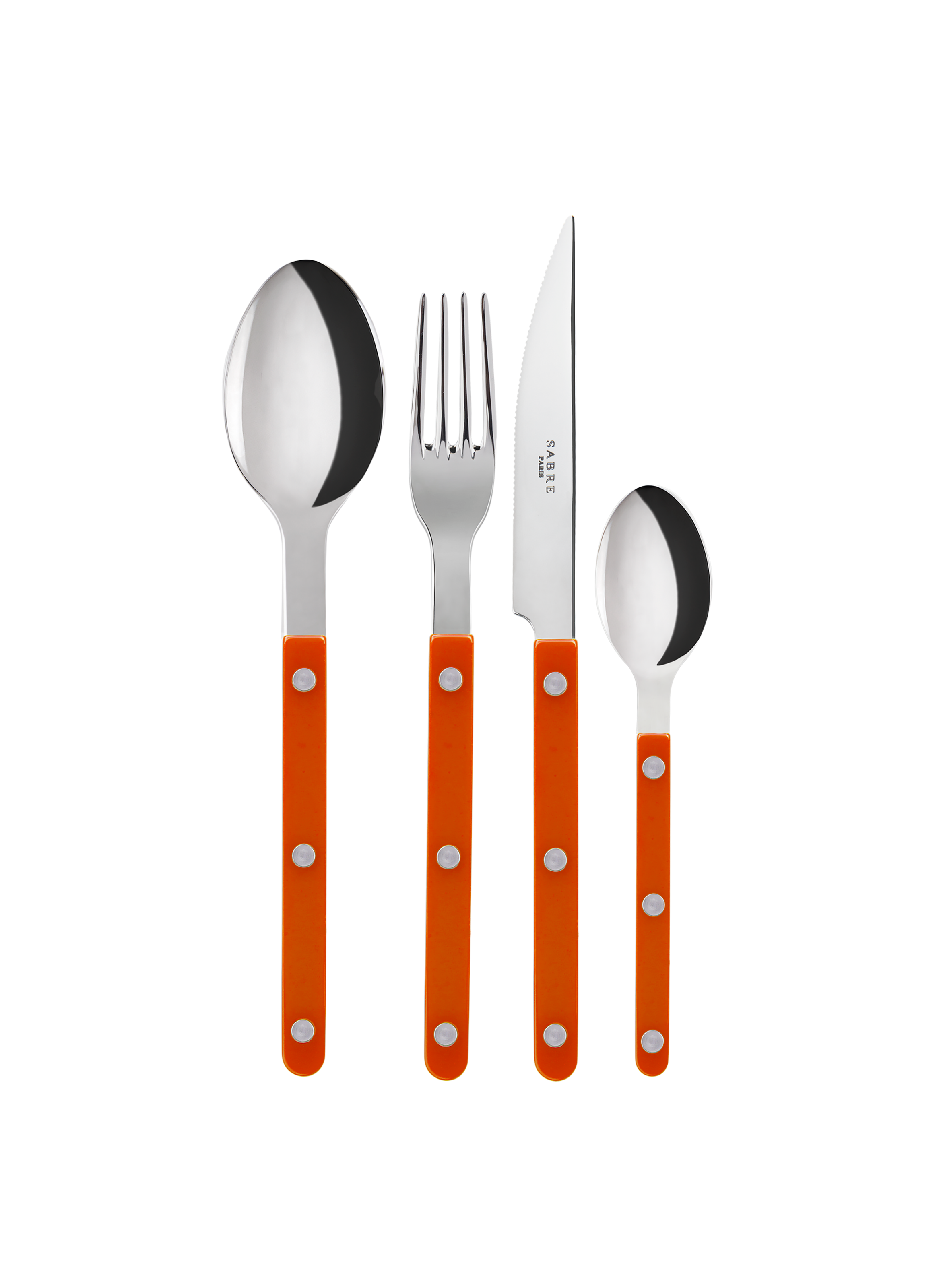 Set de 4 couverts de table, bistrot SABRE PARIS Orange