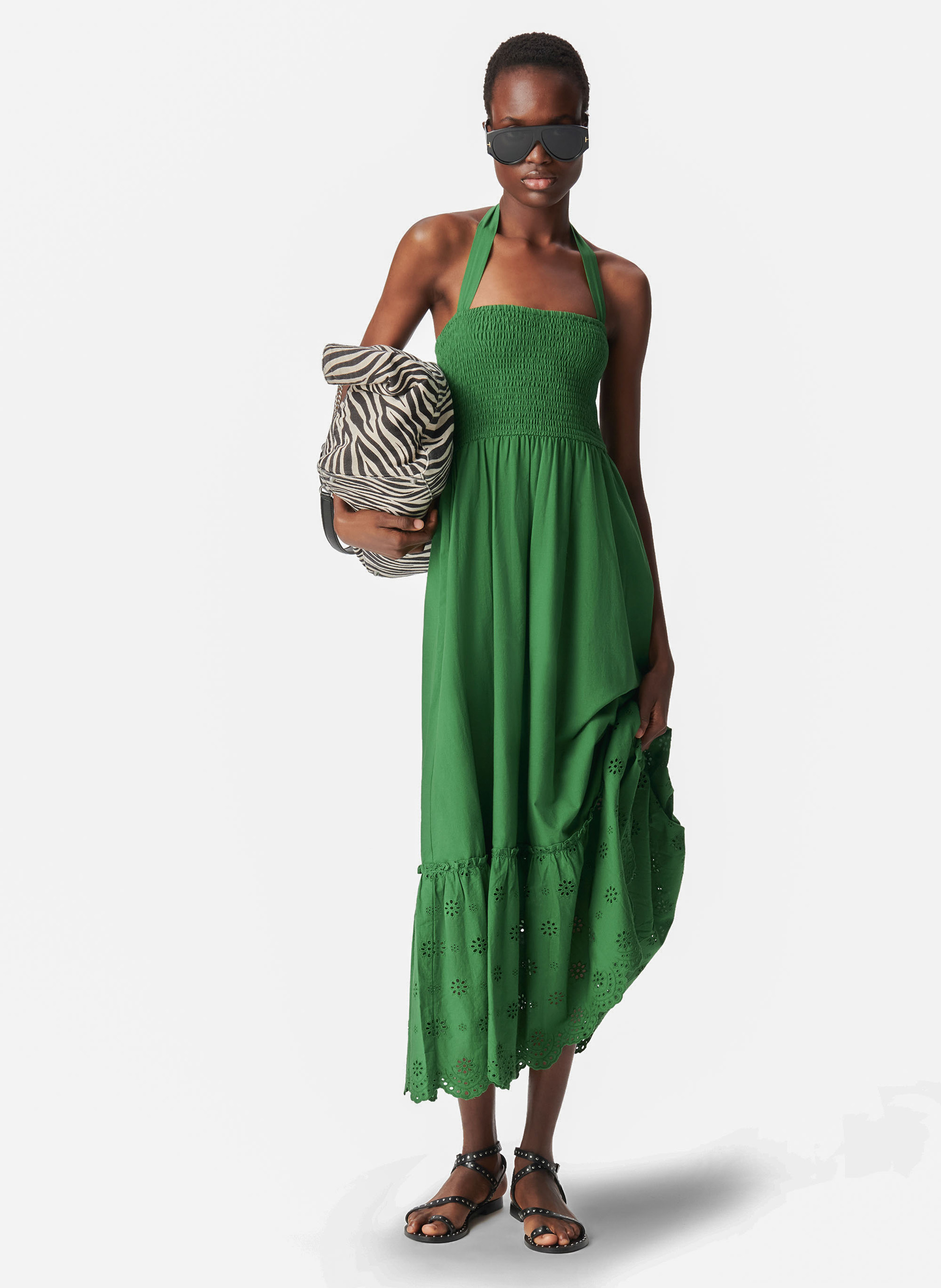 Ikks 6 MOIS Fille : Robe Coton Brique Été TBE