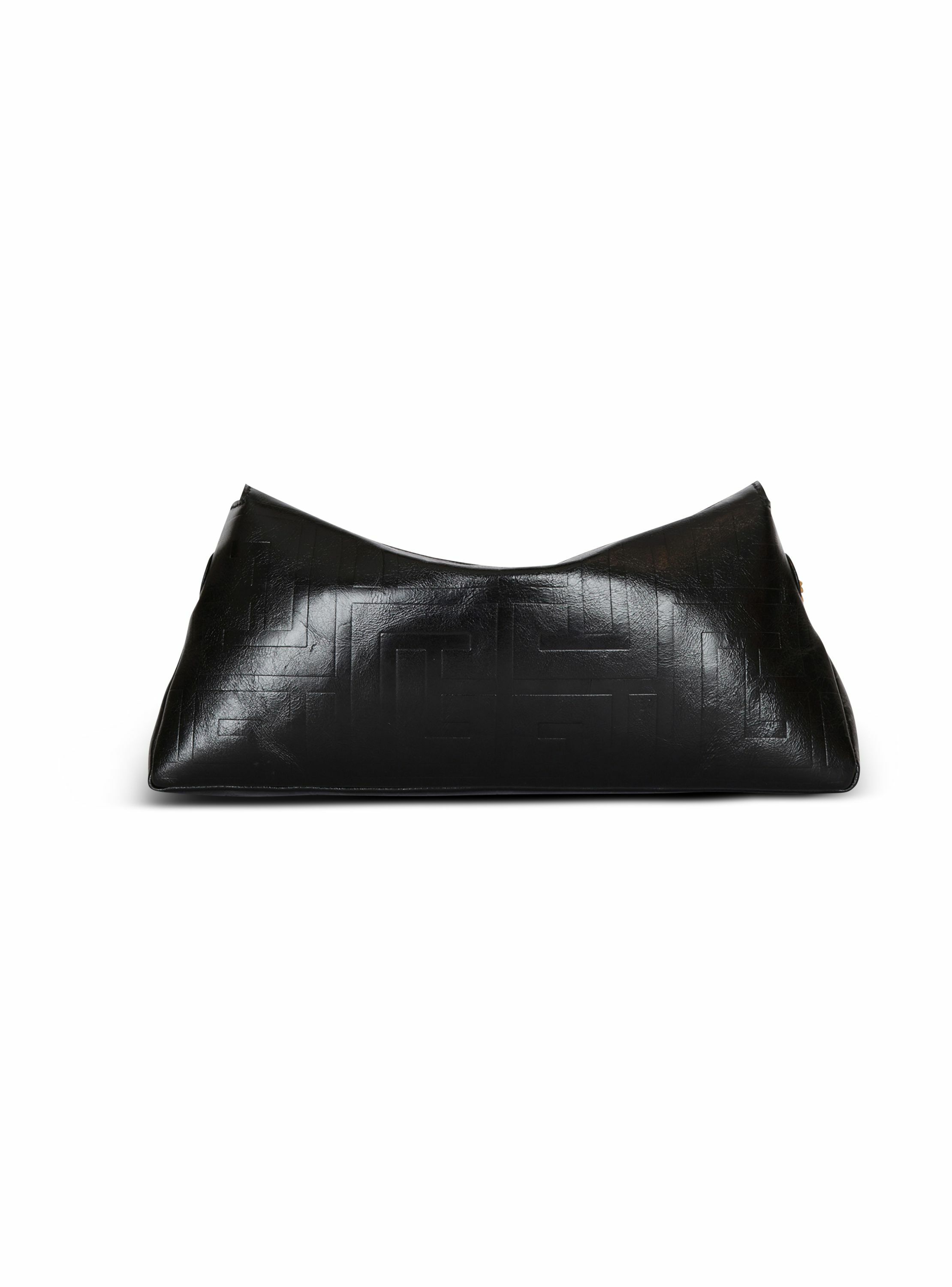 Pochette 1945 soft en cuir de veau froissé Noir
