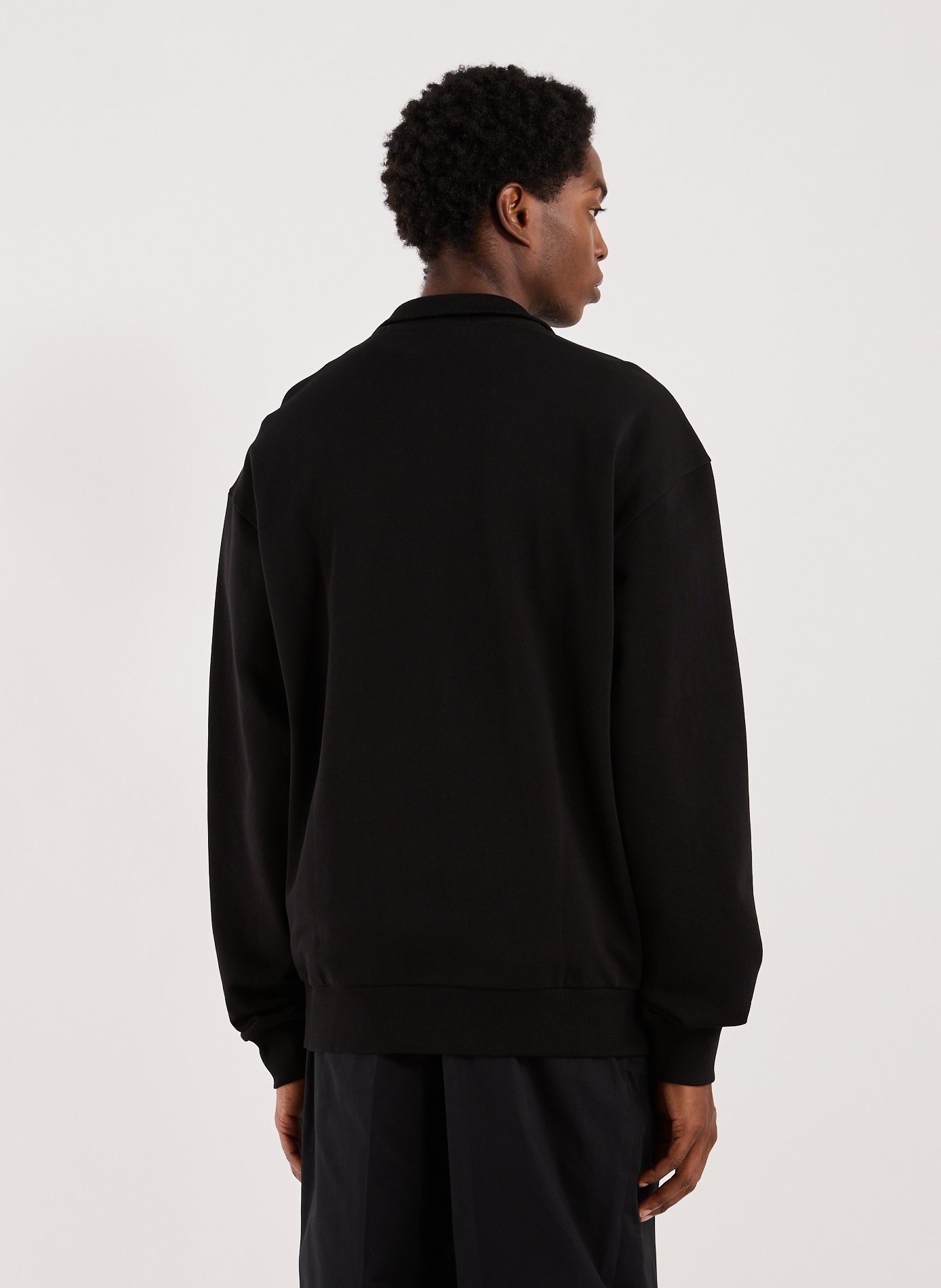 Sweat col zippé en coton HUGO BLUE Noir