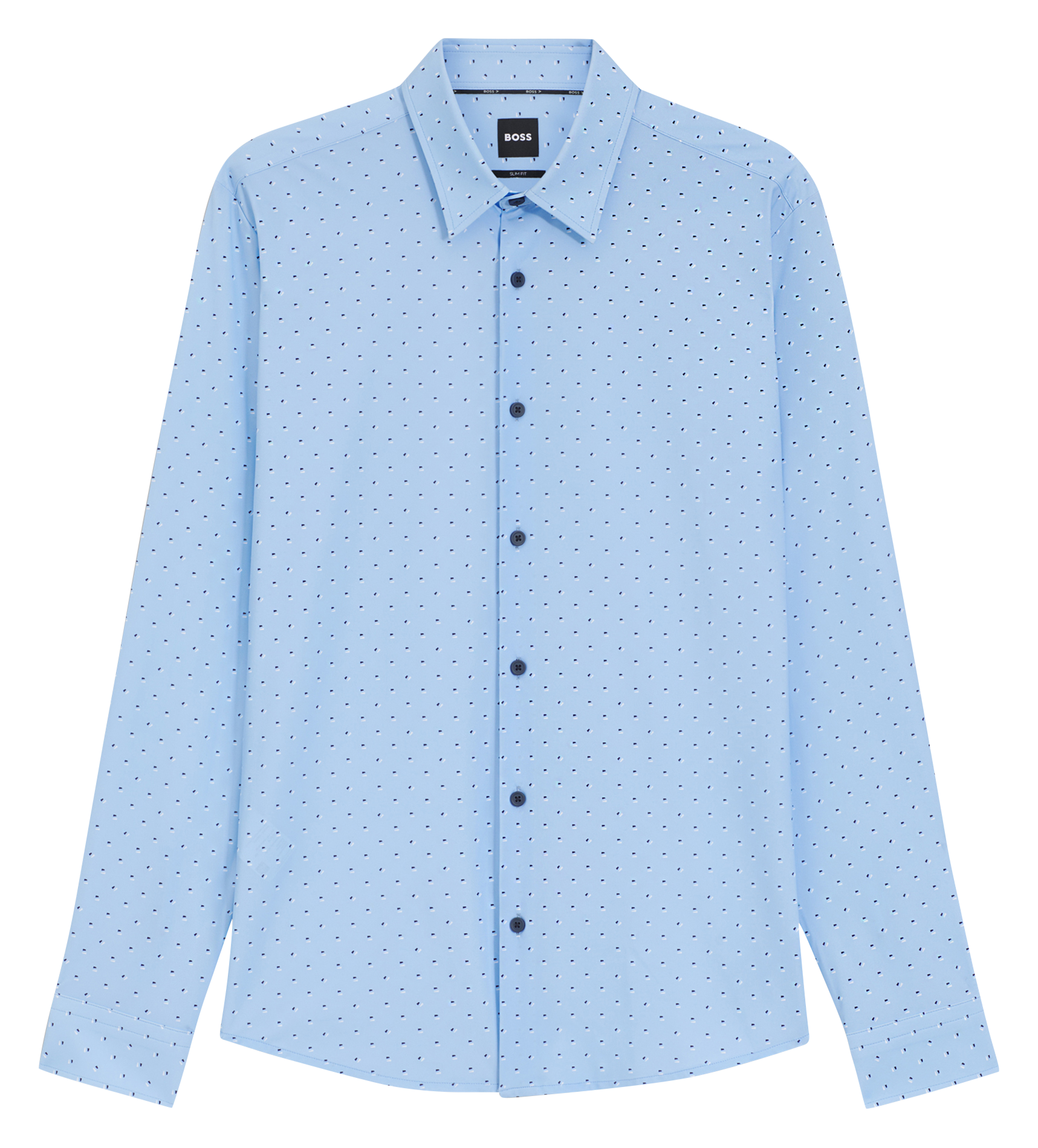 Chemise slim à motifs BOSS Bleu
