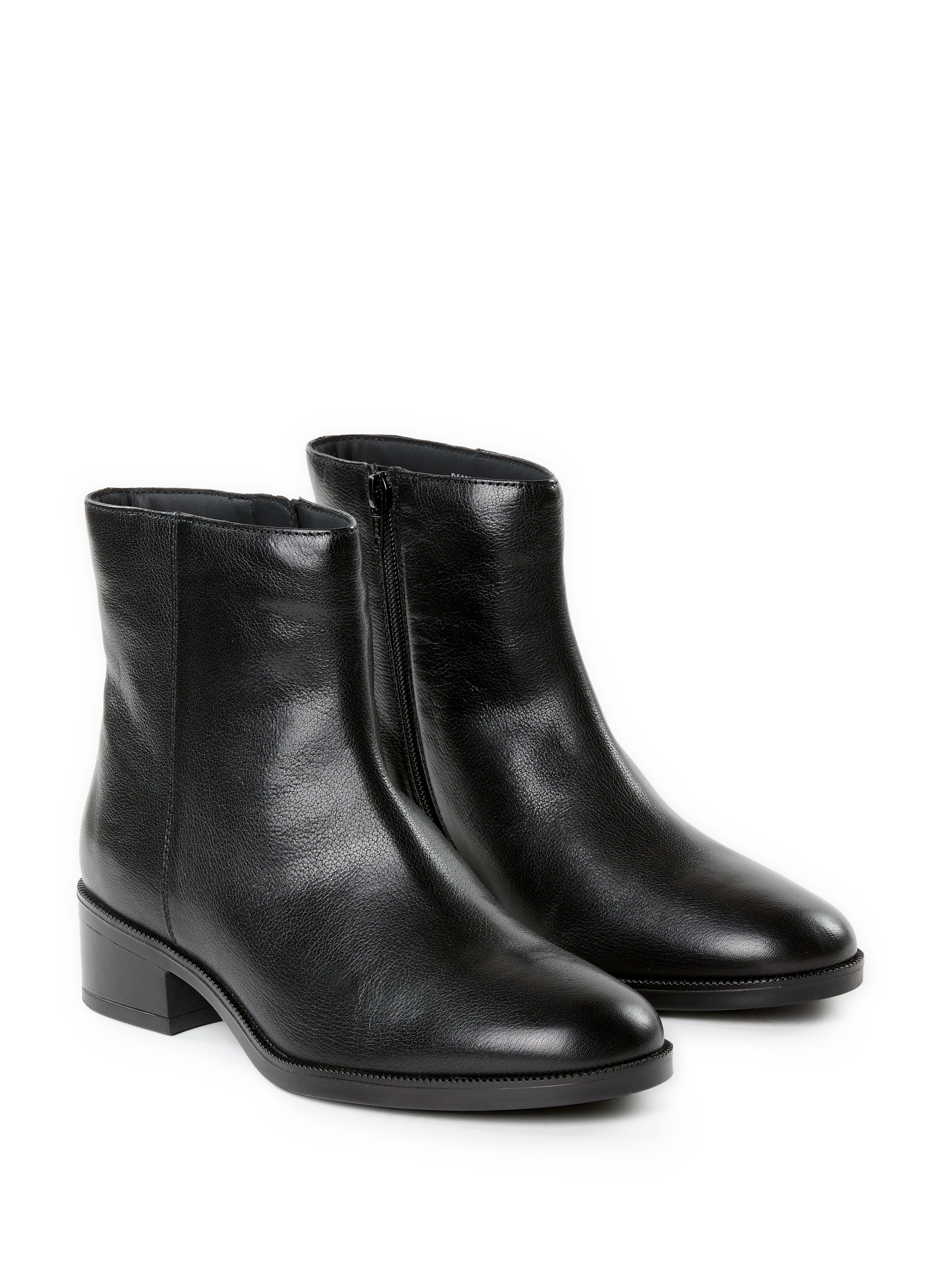 Camexia leather ankle boots GEOX Black