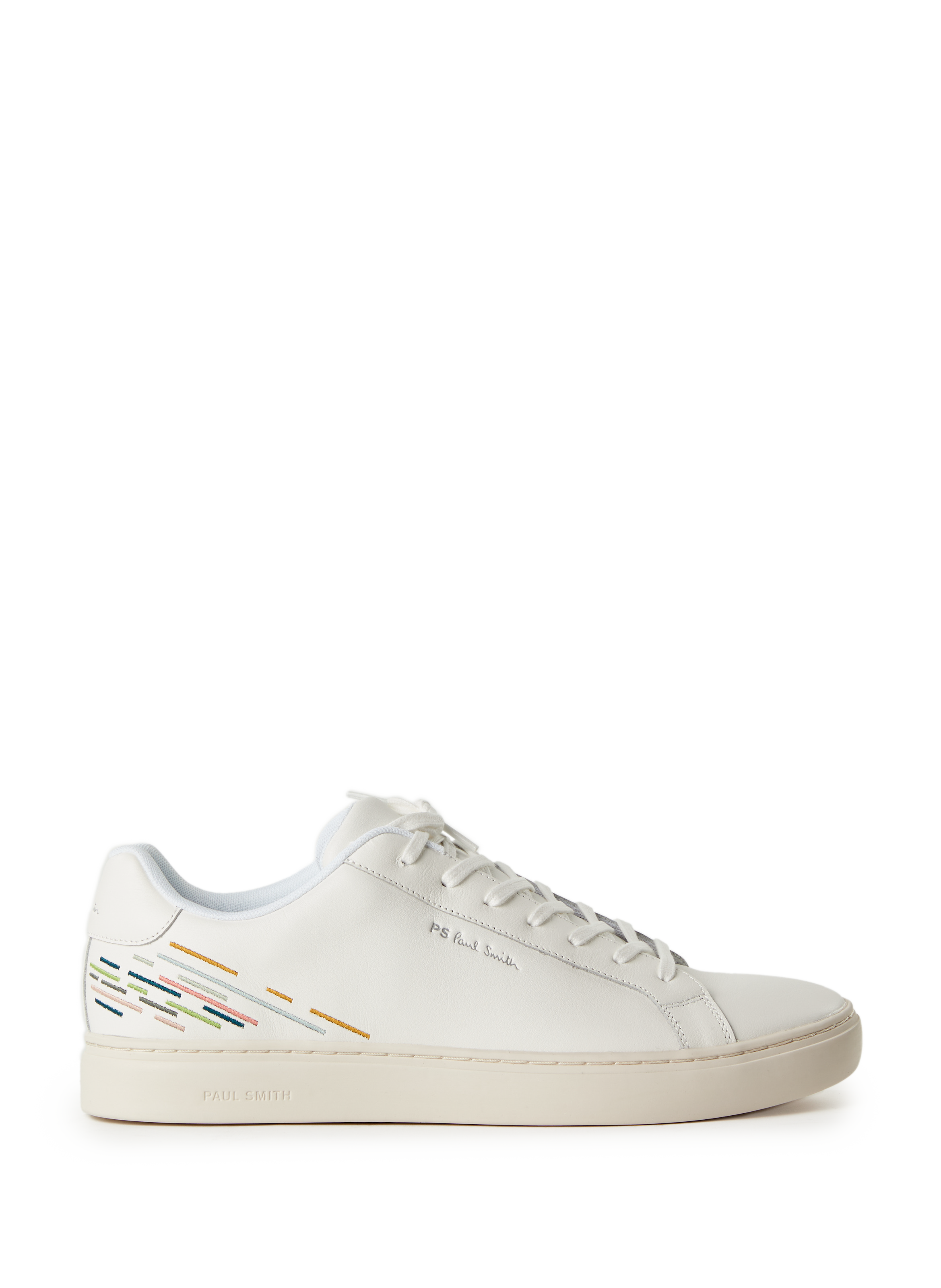 PAUL SMITH Baskets brodées en cuir Blanc