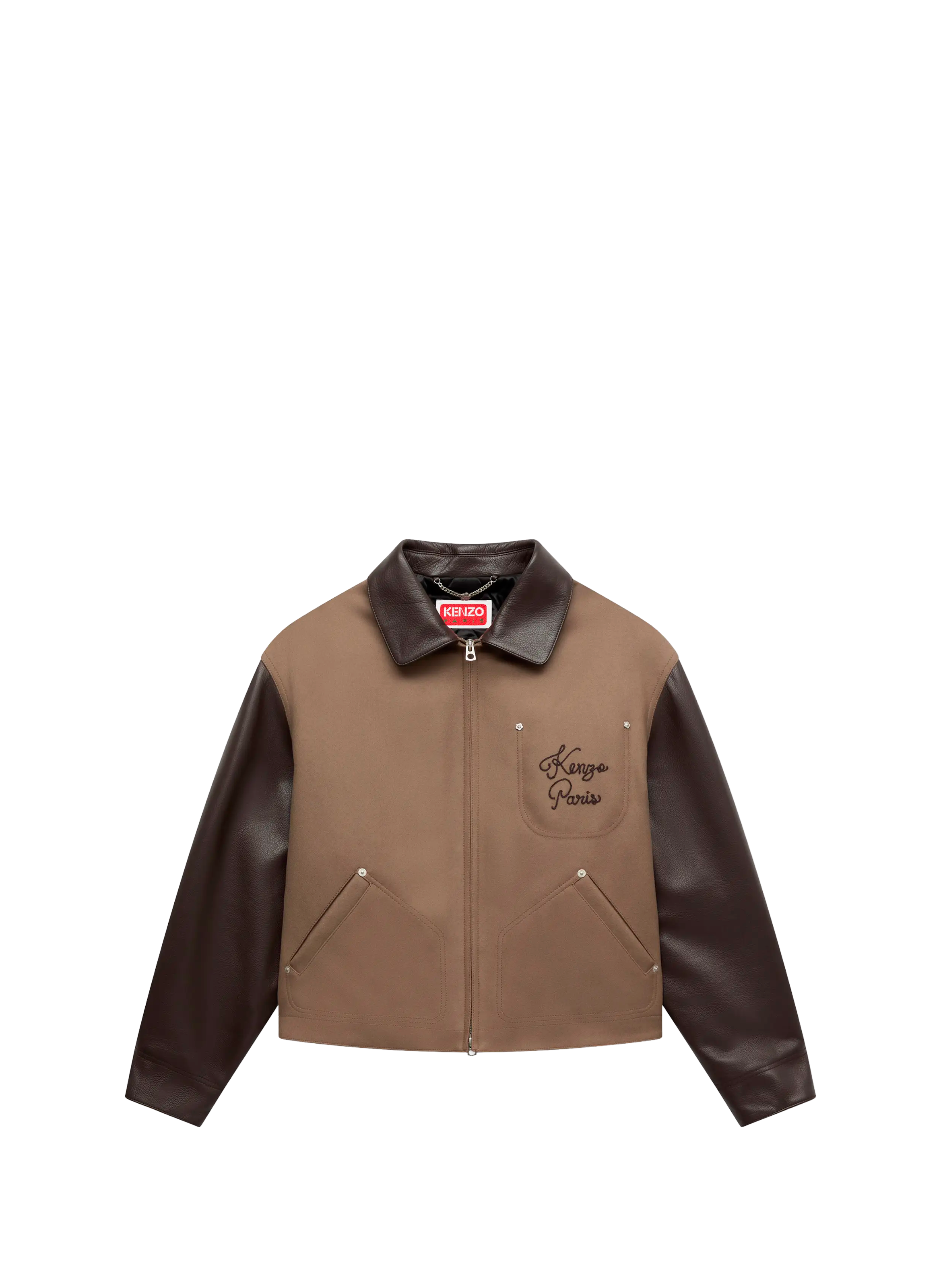 Straight jacket with logo KENZO Brown