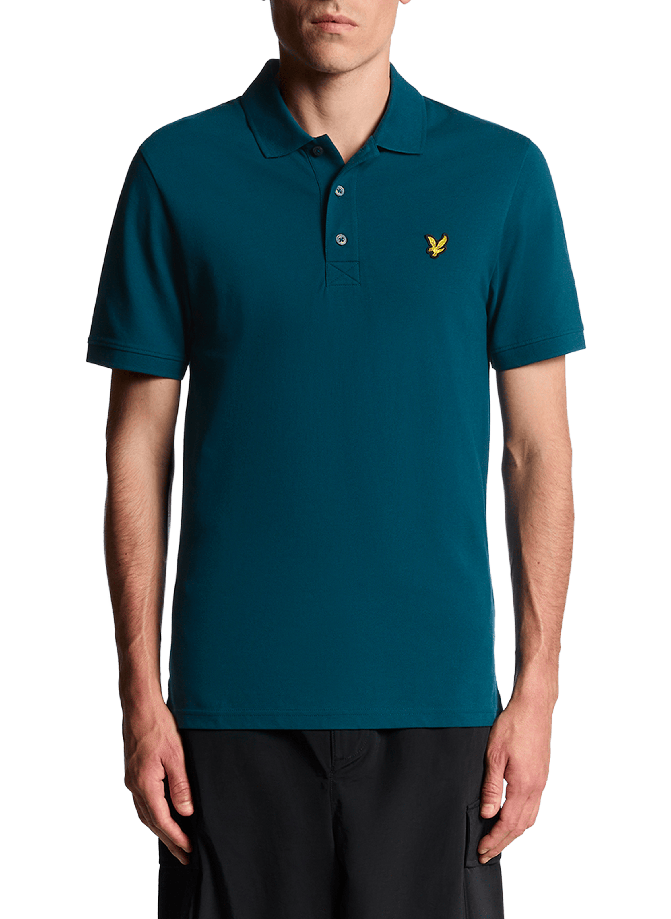 LYLE & SCOTT Short-sleeved polo shirt in blended cotton Green