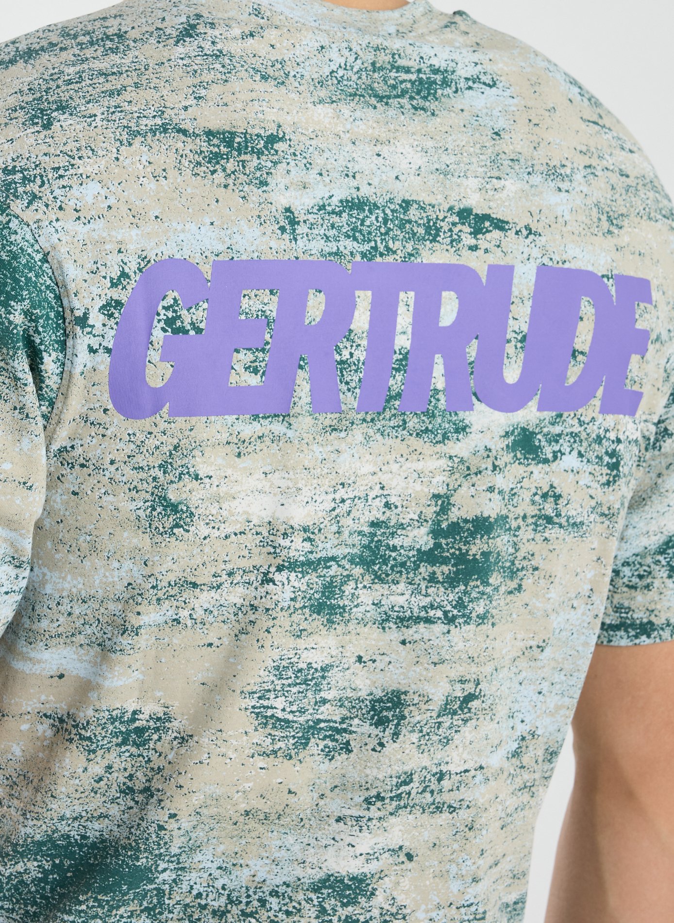 T-shirt imprimé en coton Vert