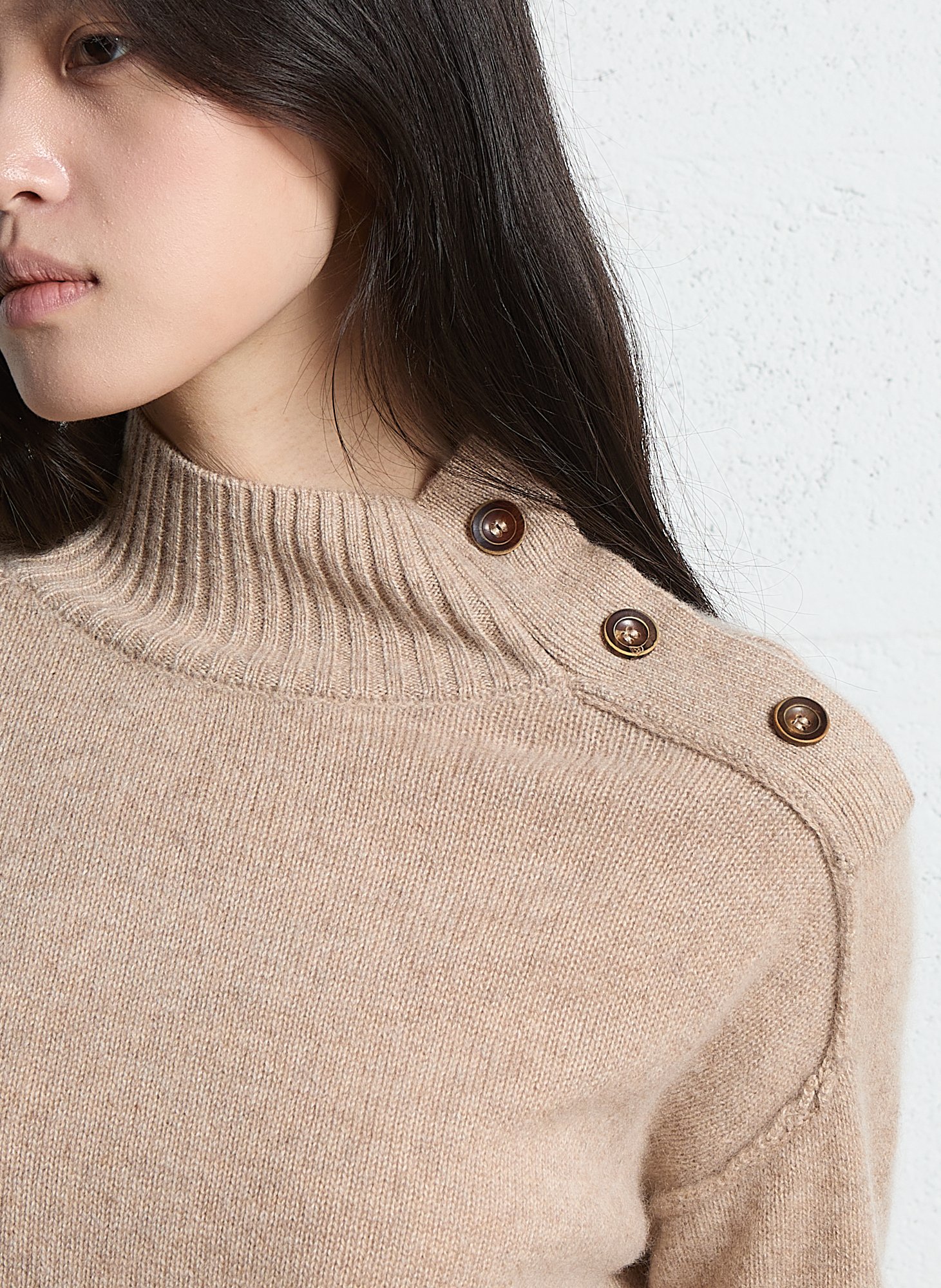 Pull col montant en cachemire bradley MAISON 123 Gris