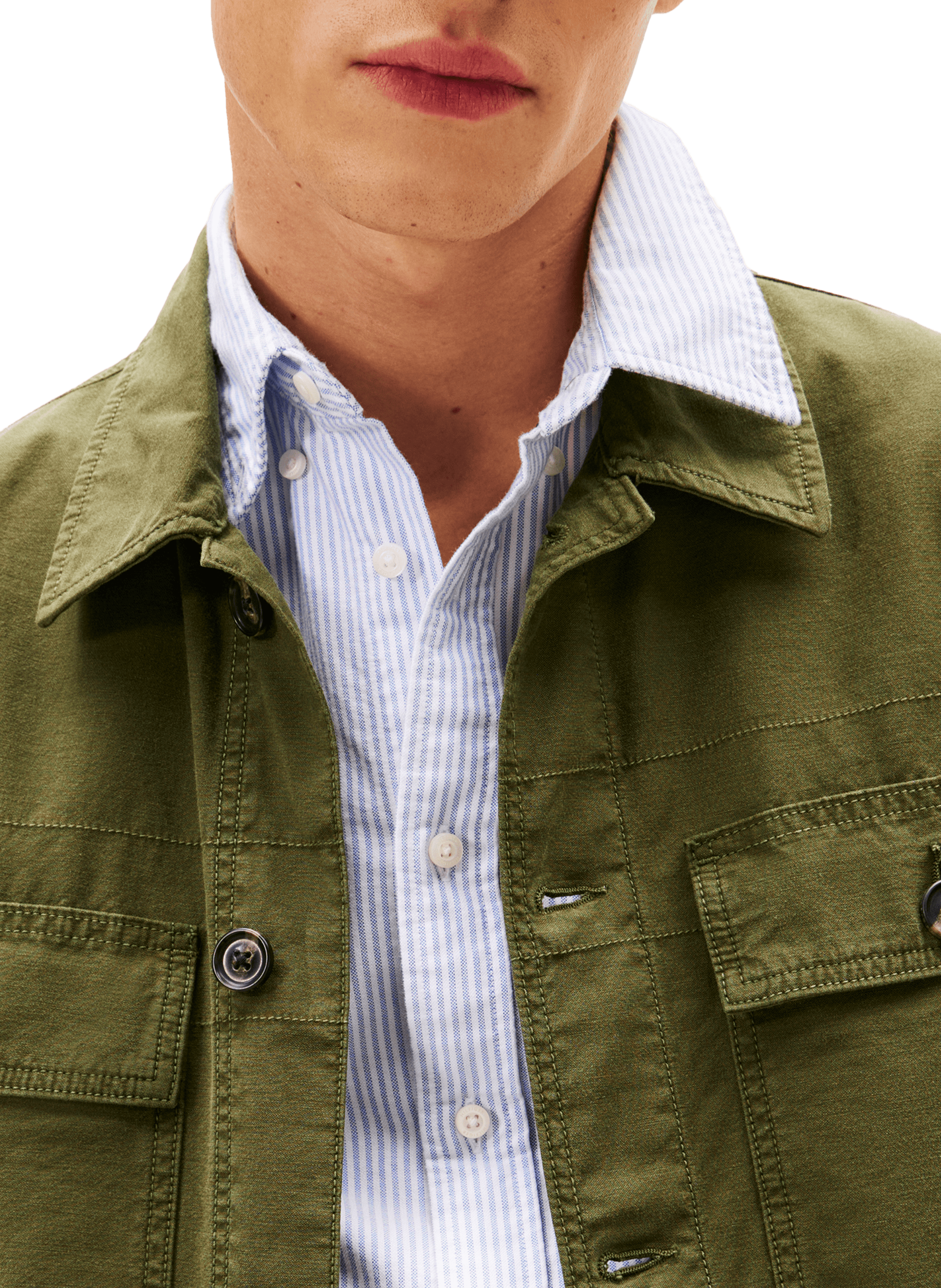 Veste surchemise en coton TOMMY HILFIGER Kaki