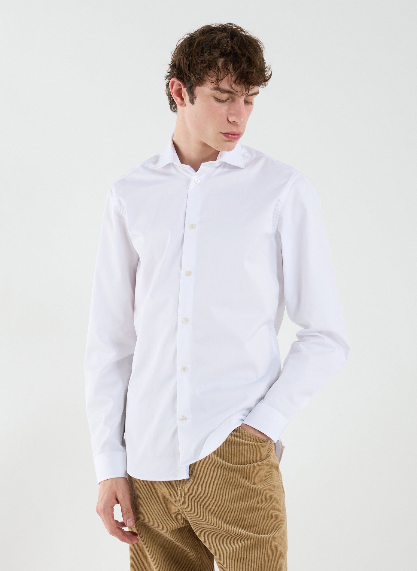 AU PRINTEMPS PARIS Cotton poplin shirt White