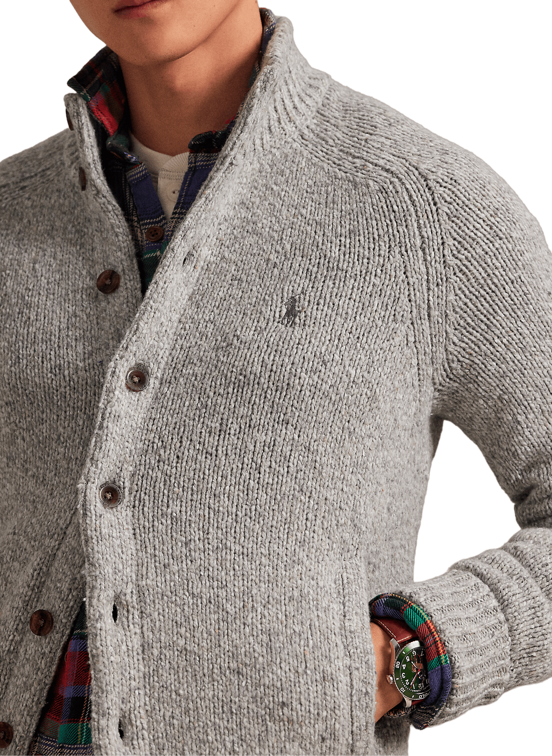 Gilet en laine mélangée POLO RALPH LAUREN Gris